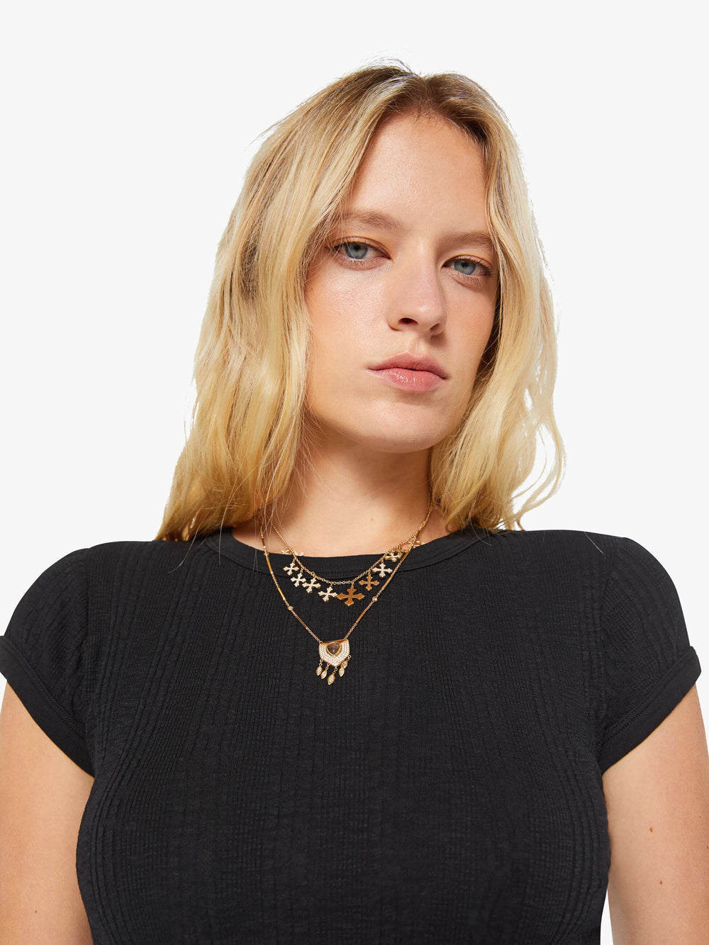 Women The Itty Bitty Ringer | Mother Denim Black
