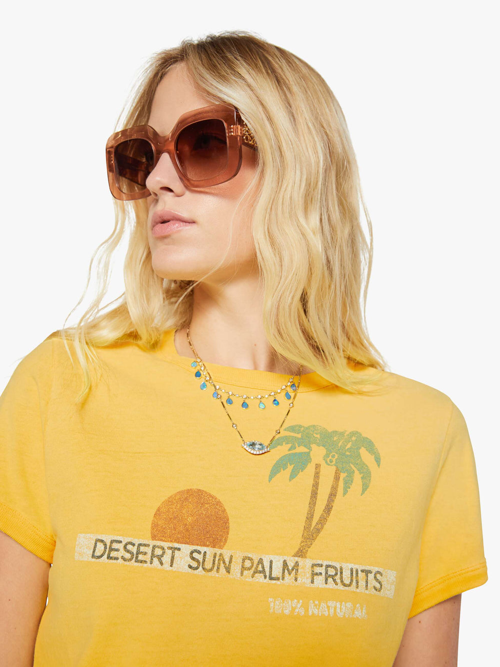 Women The Itty Bitty Ringer | Mother Denim Desert Sun Palm