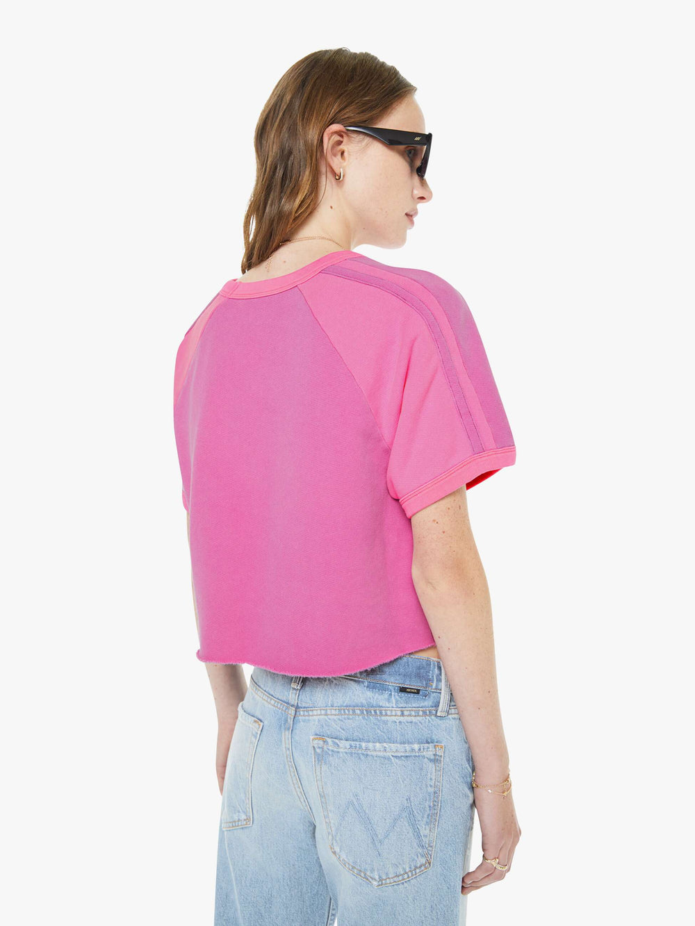 Women The Half Cut Square | Mother Denim Rose Violet