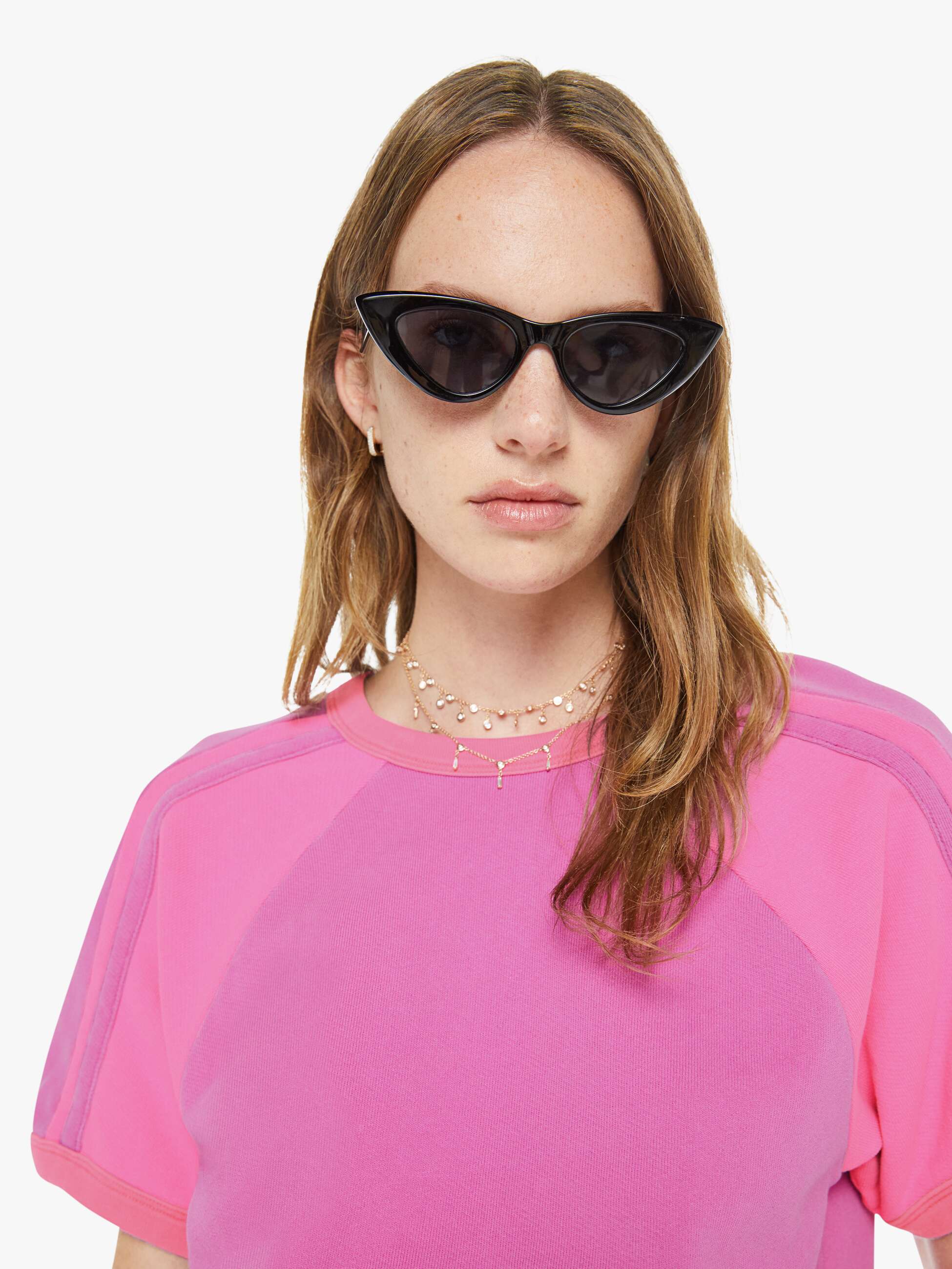 Women The Half Cut Square | Mother Denim Rose Violet