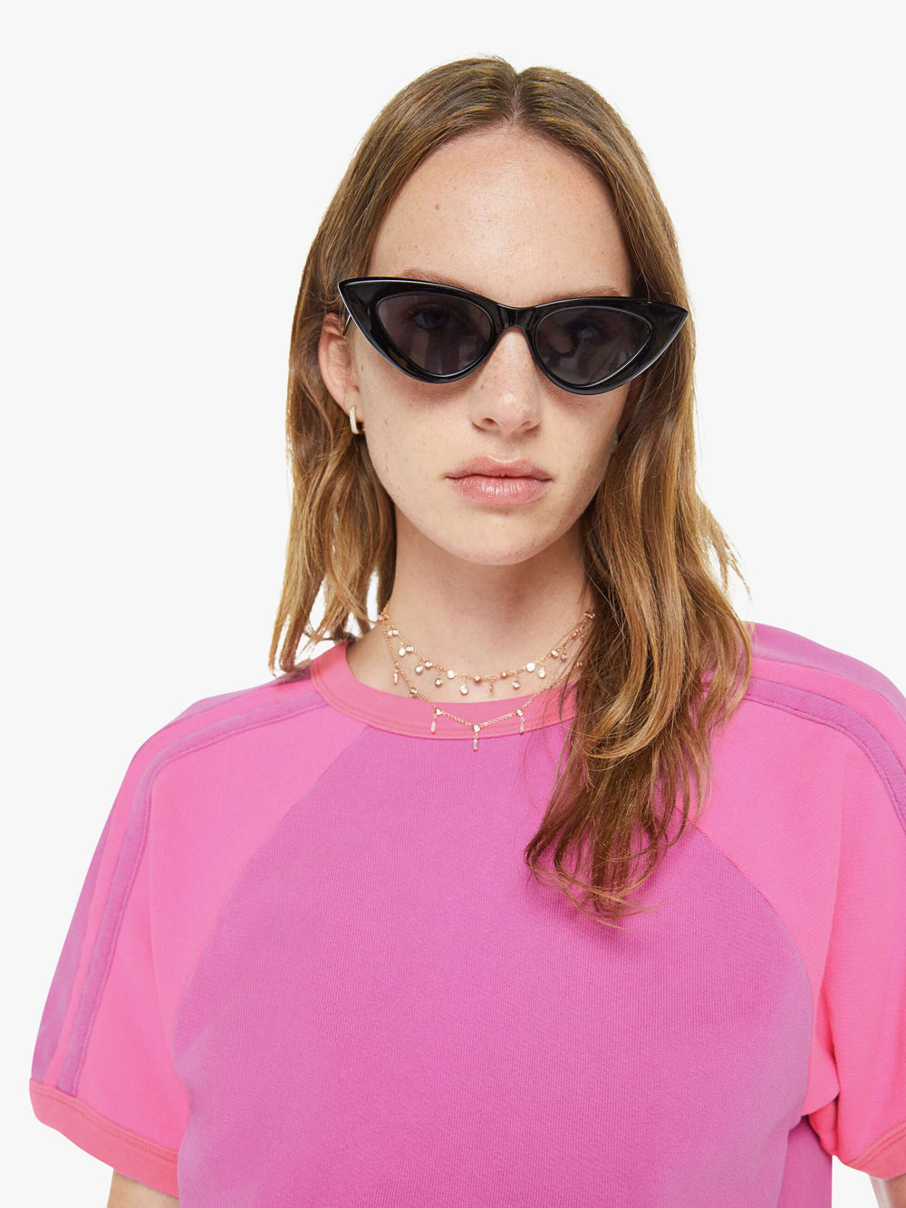 Women The Half Cut Square | Mother Denim Rose Violet