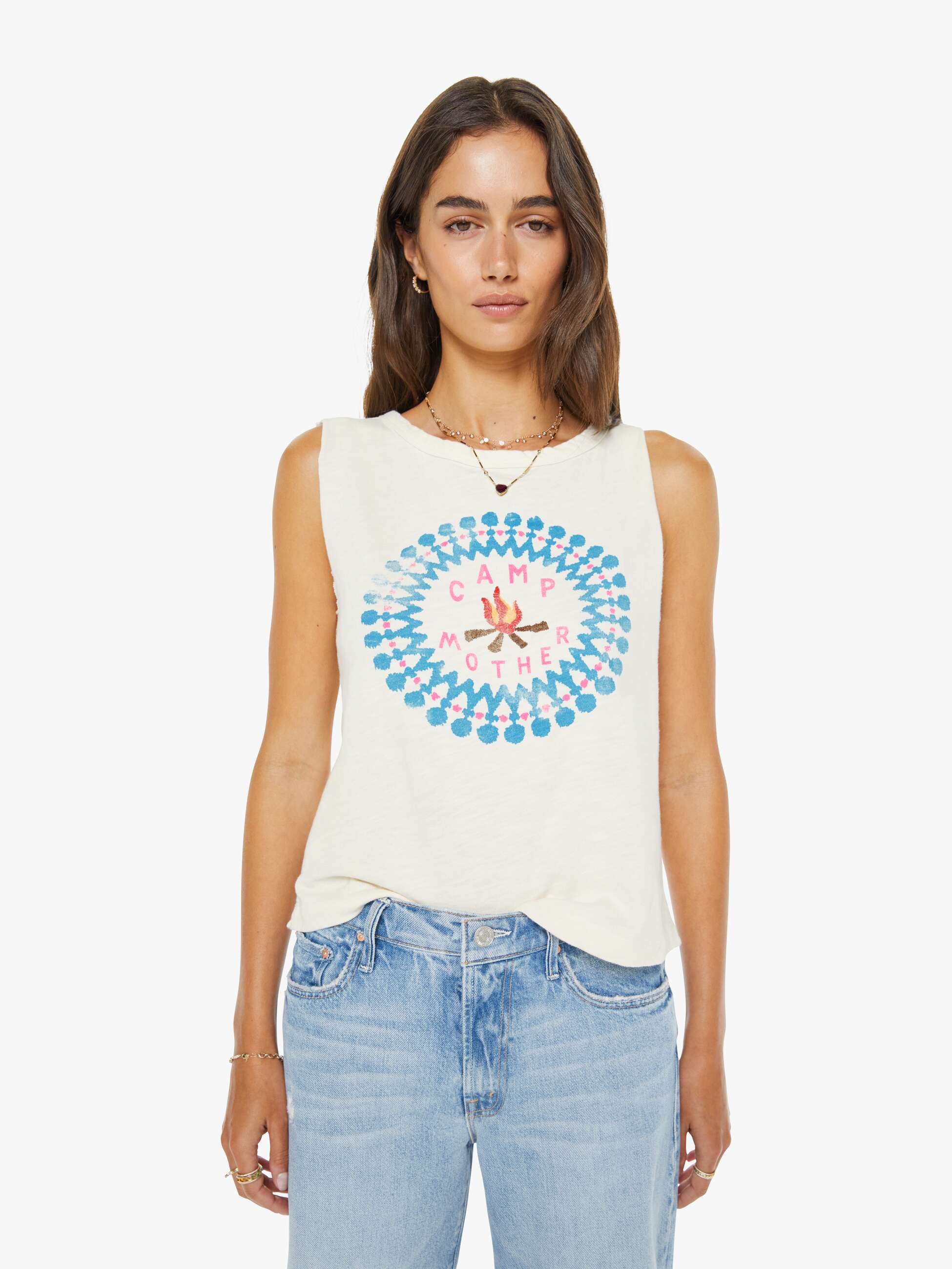 Women The Flirt Squad | Mother Denim Antique White