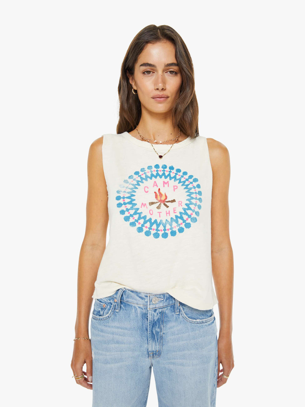 Women The Flirt Squad | Mother Denim Antique White