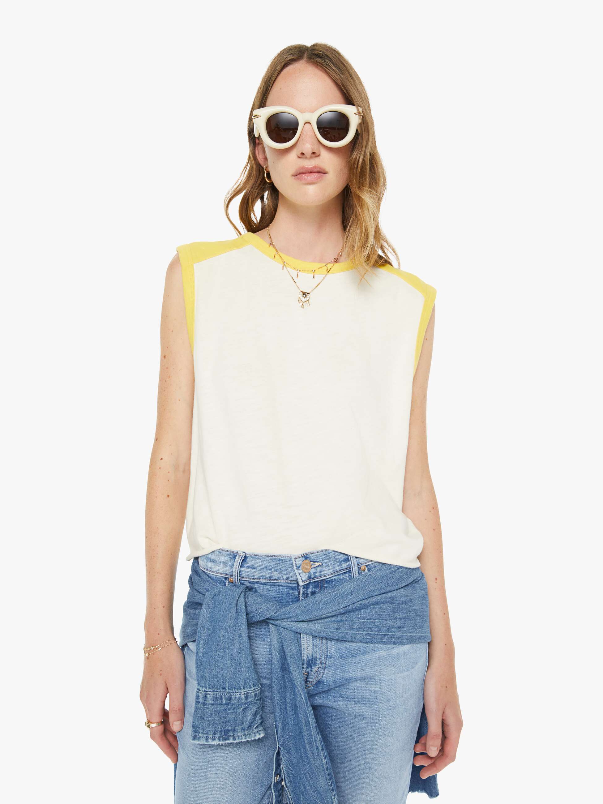 Women The Sleeveless Concert | Mother Denim Spin Cycle