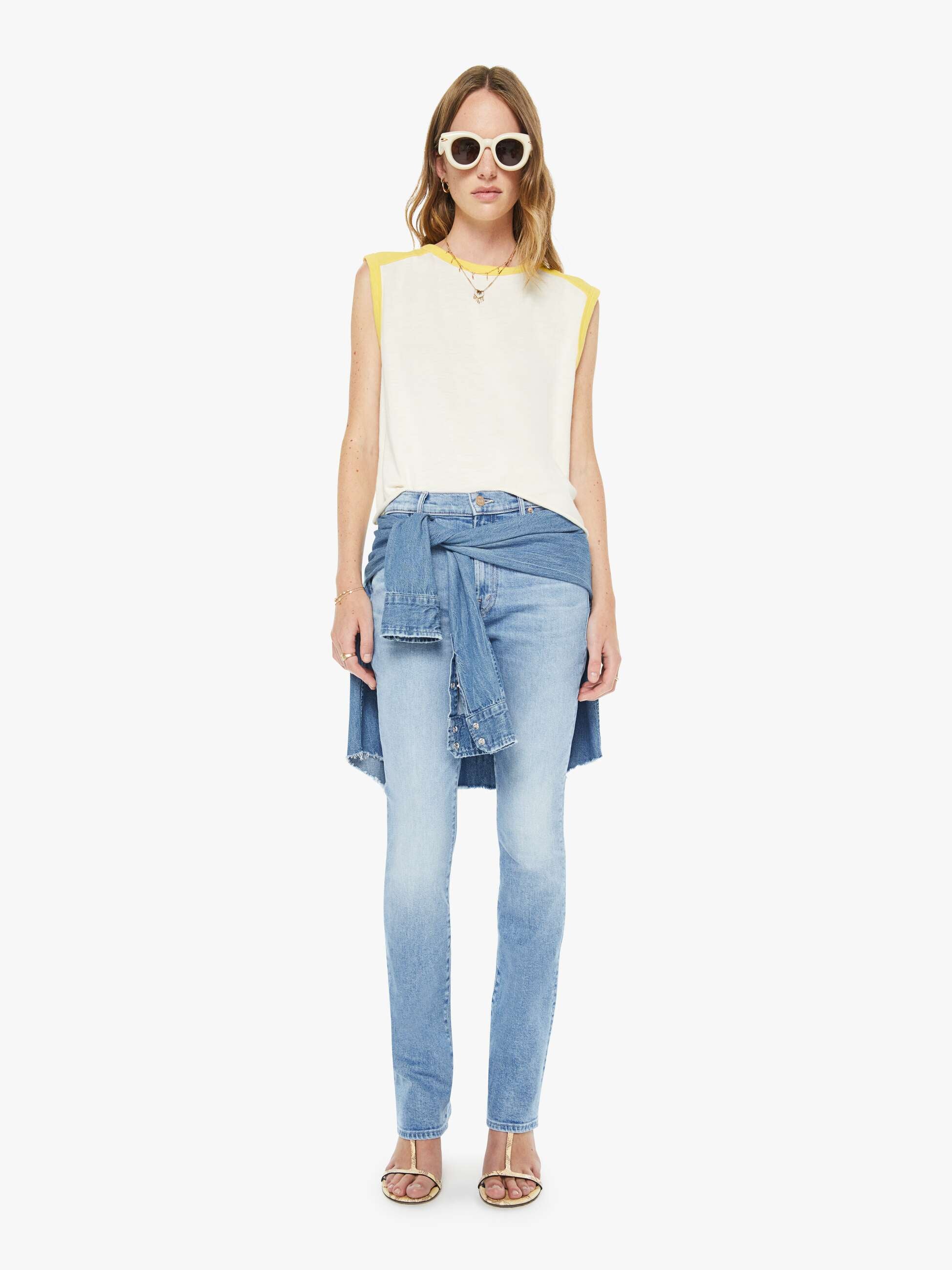 Women The Sleeveless Concert | Mother Denim Spin Cycle