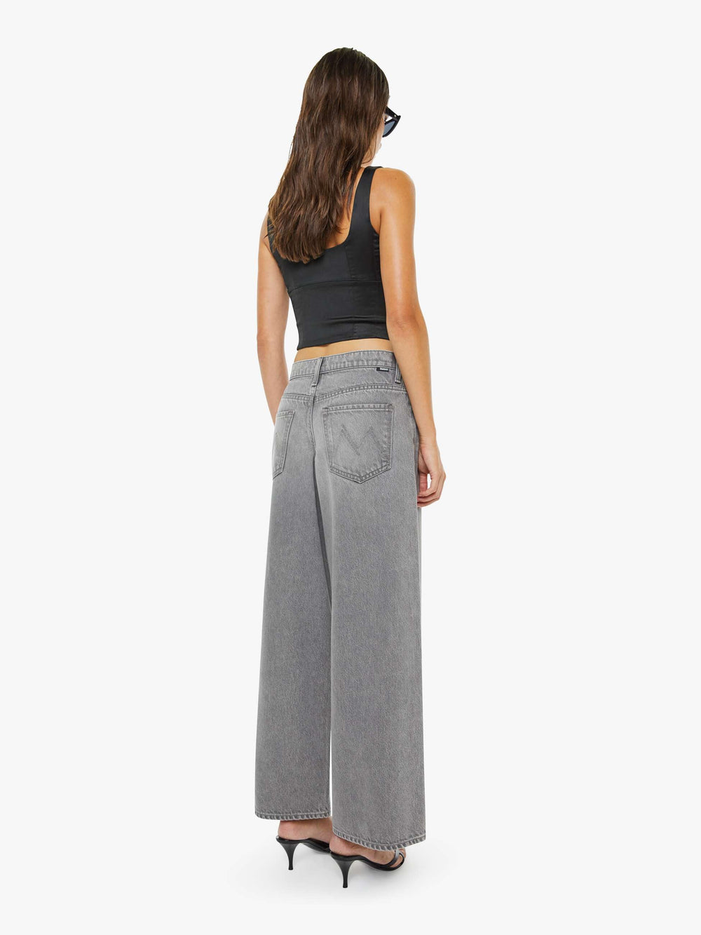 Women The Half Square | Mother Denim Antique White