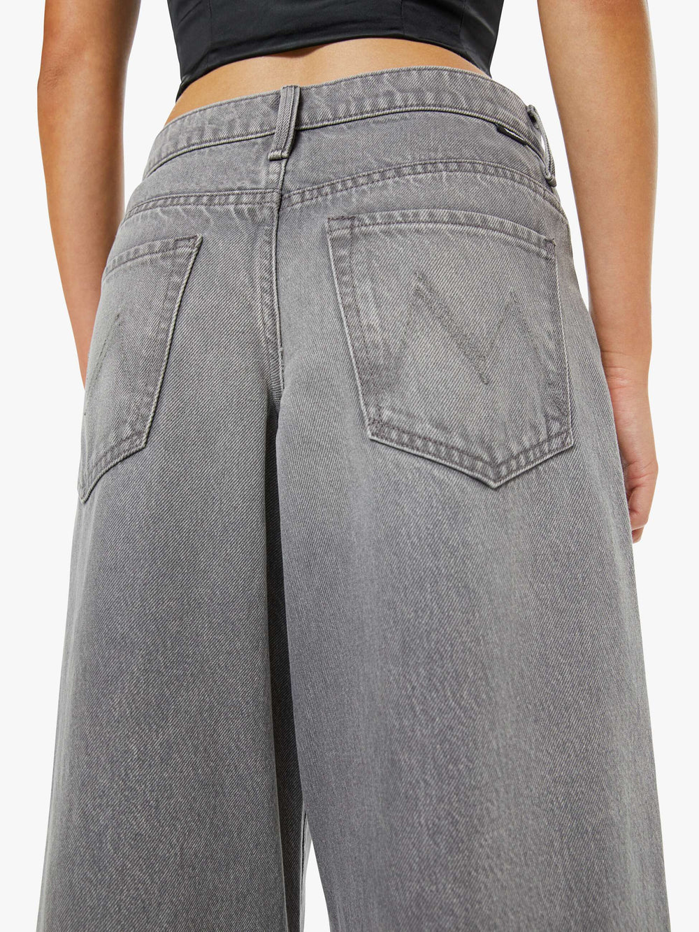 Women The Half Square | Mother Denim Antique White