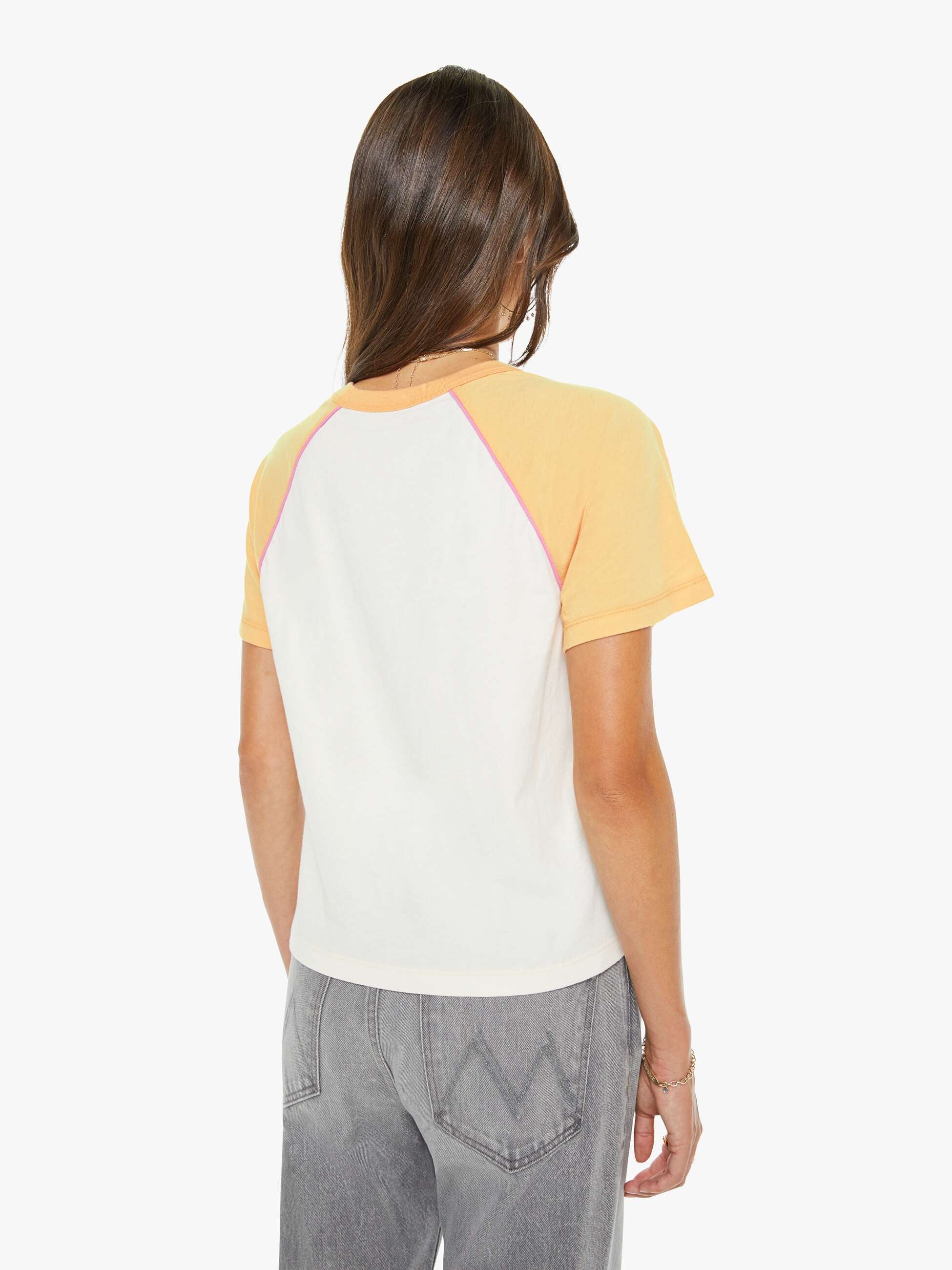 Women The Half Square | Mother Denim Antique White