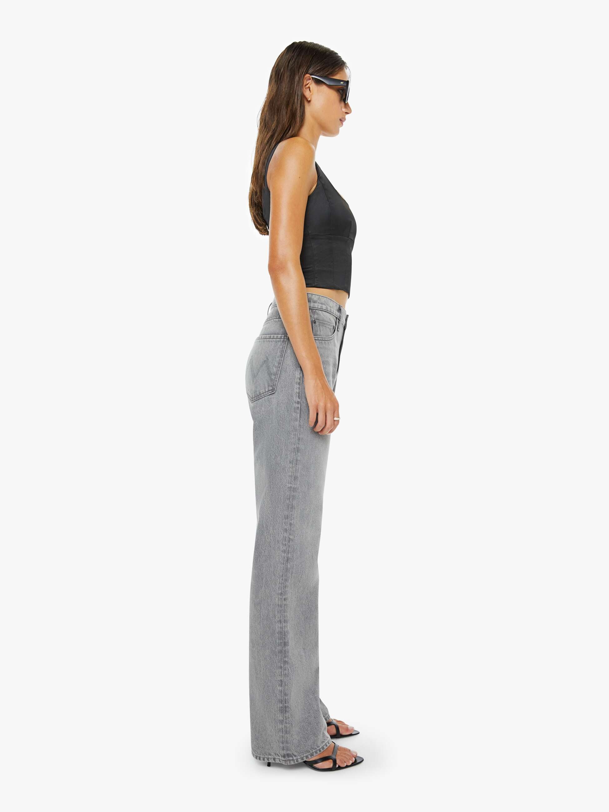 Women The Half Square | Mother Denim Antique White