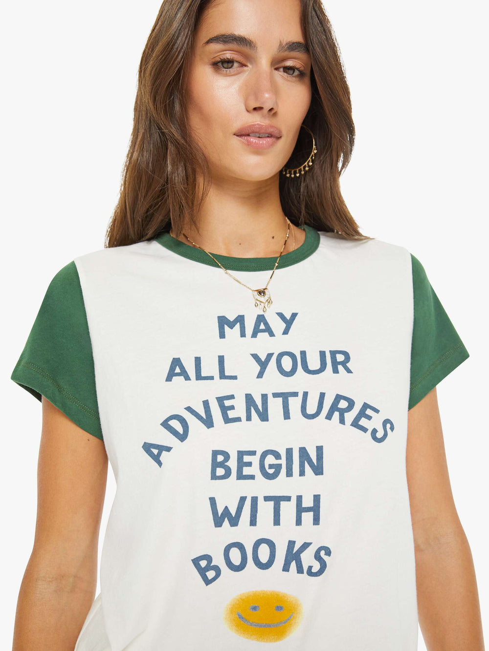 Women The Goodie Goodie Ringer | Mother Denim Book Adventures