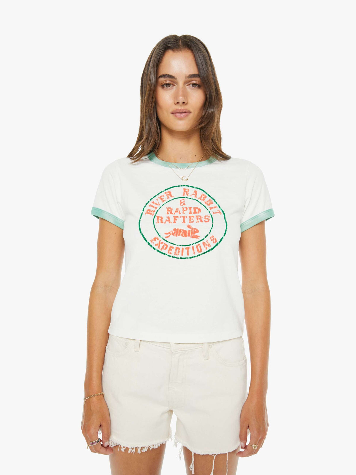 Women The Itty Bitty Ringer | Mother Denim River Rabbit