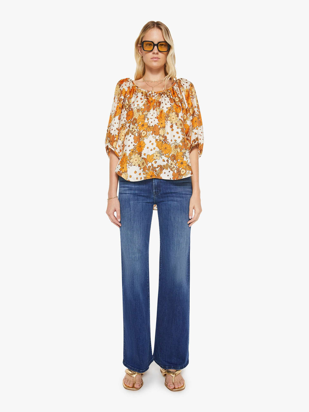 Women La Prestic Ouiston Moisson Top | Mother Denim FLOWER POWER