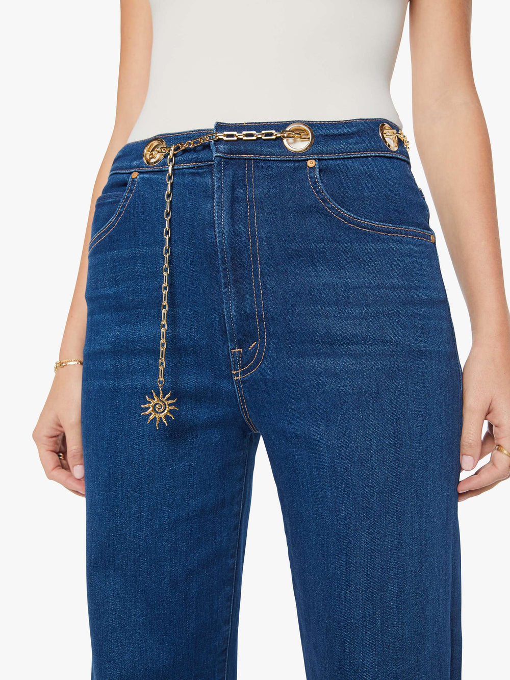 Women The Party In The Back Shirt | Mother Denim Flower Notes