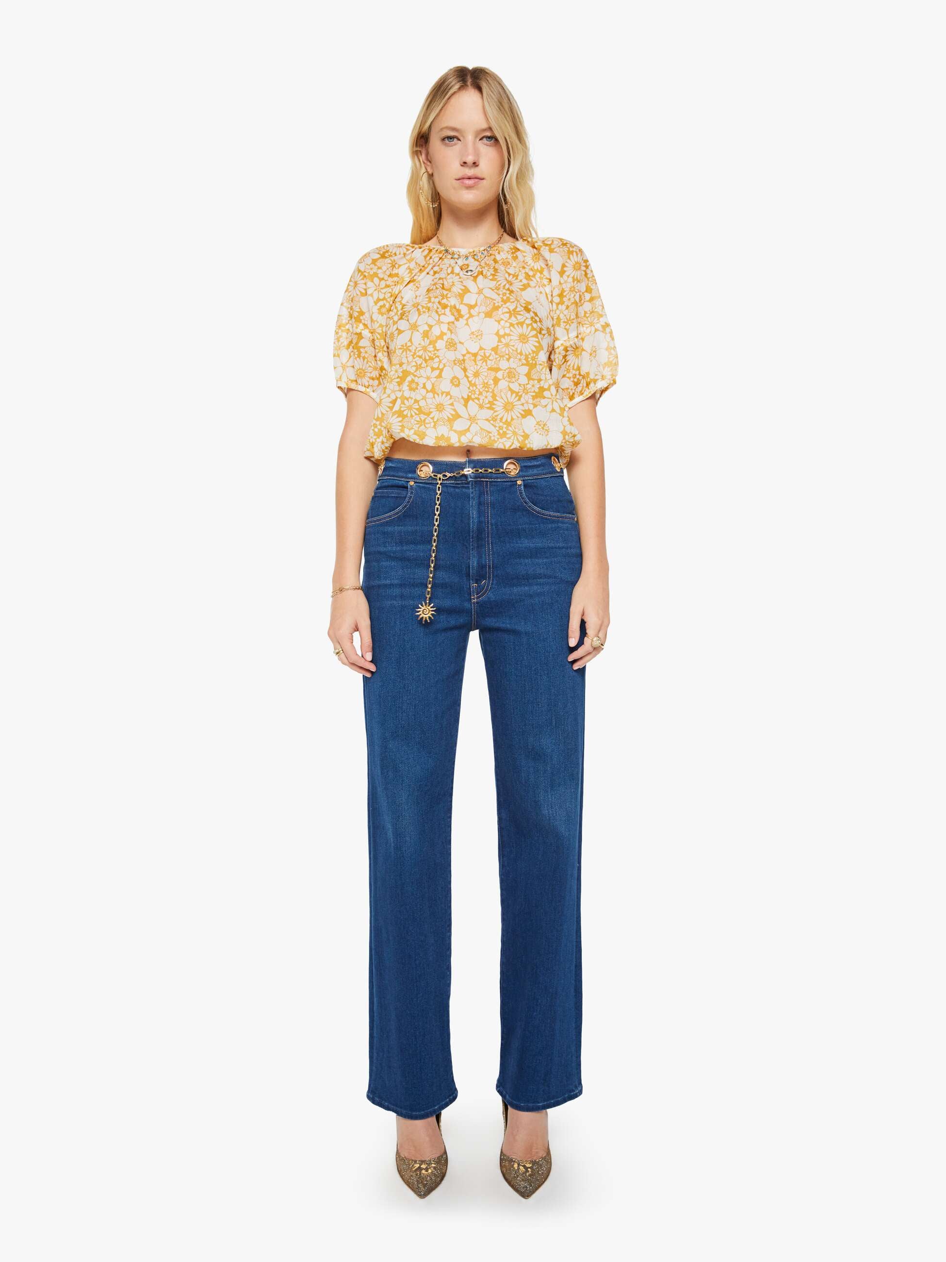 Women The Party In The Back Shirt | Mother Denim Flower Notes