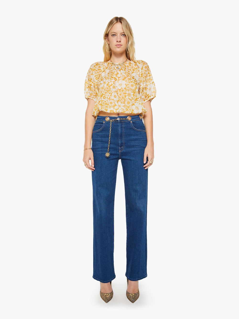 Women The Party In The Back Shirt | Mother Denim Flower Notes