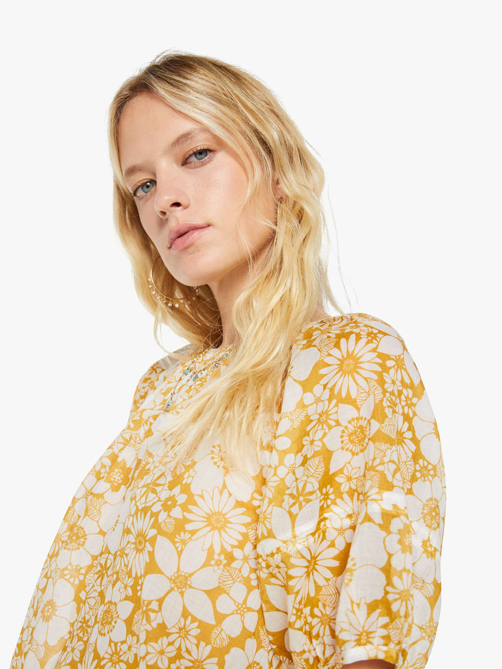 Women The Party In The Back Shirt | Mother Denim Flower Notes
