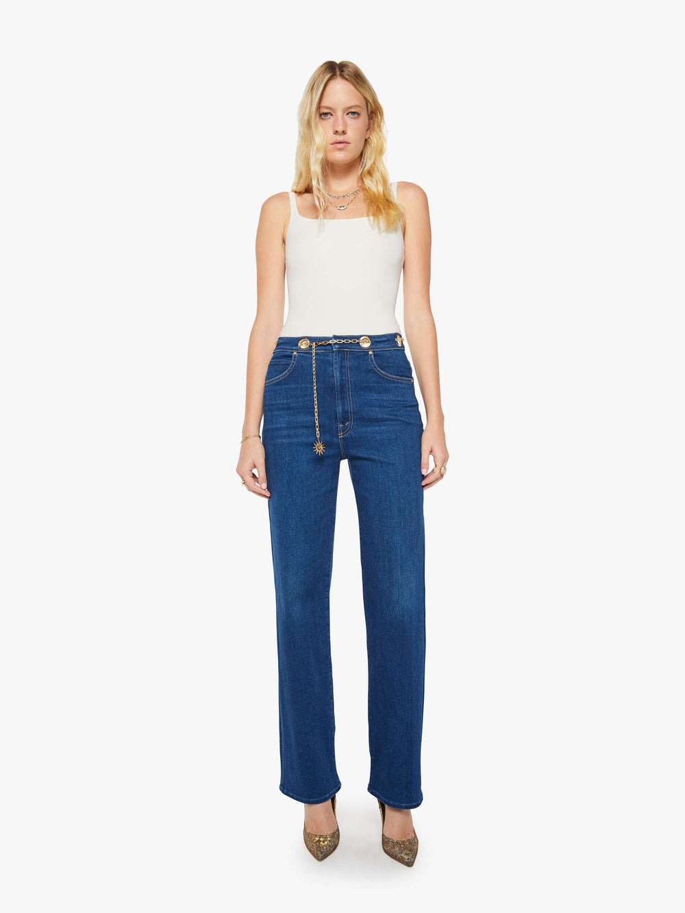 Women The Party In The Back Shirt | Mother Denim Flower Notes