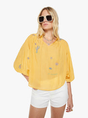 Women The Breeze Yoke Top | Mother Denim Golden Apricot