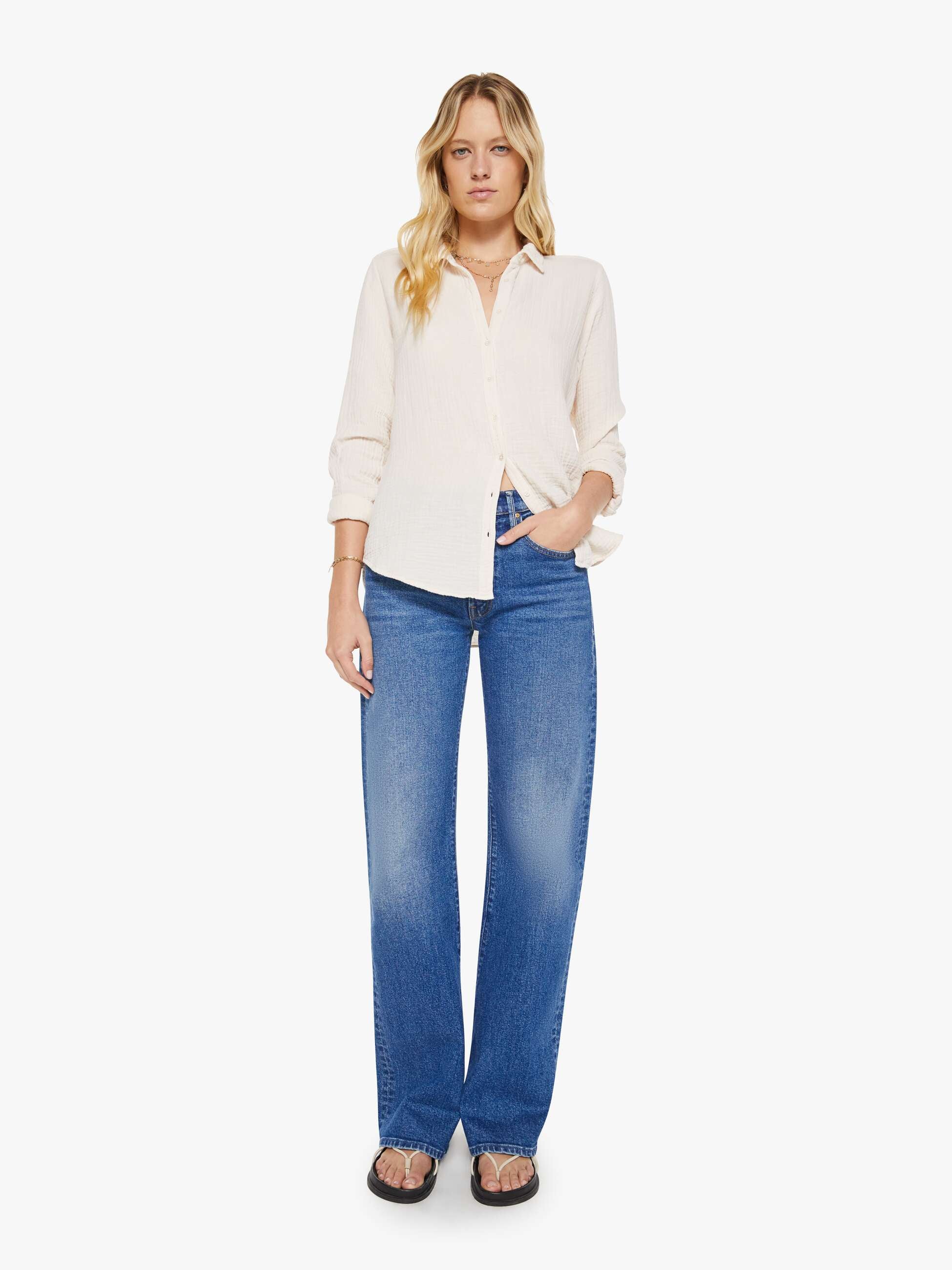 Women XiRENA Scout Shirt | Mother Denim White (Open)