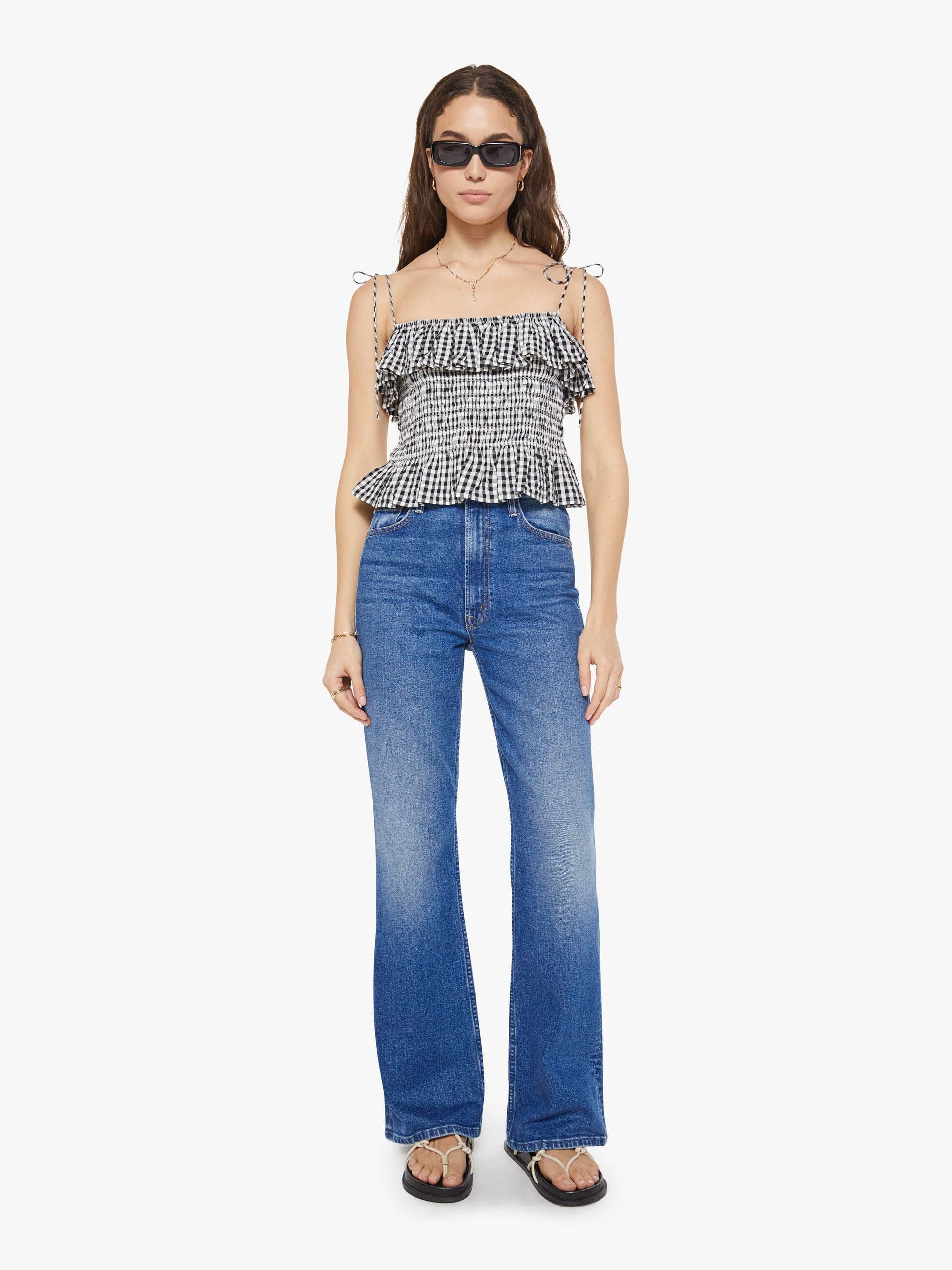 Women Alix of Bohemia Clara Top | Mother Denim SIDESHOW CHECK