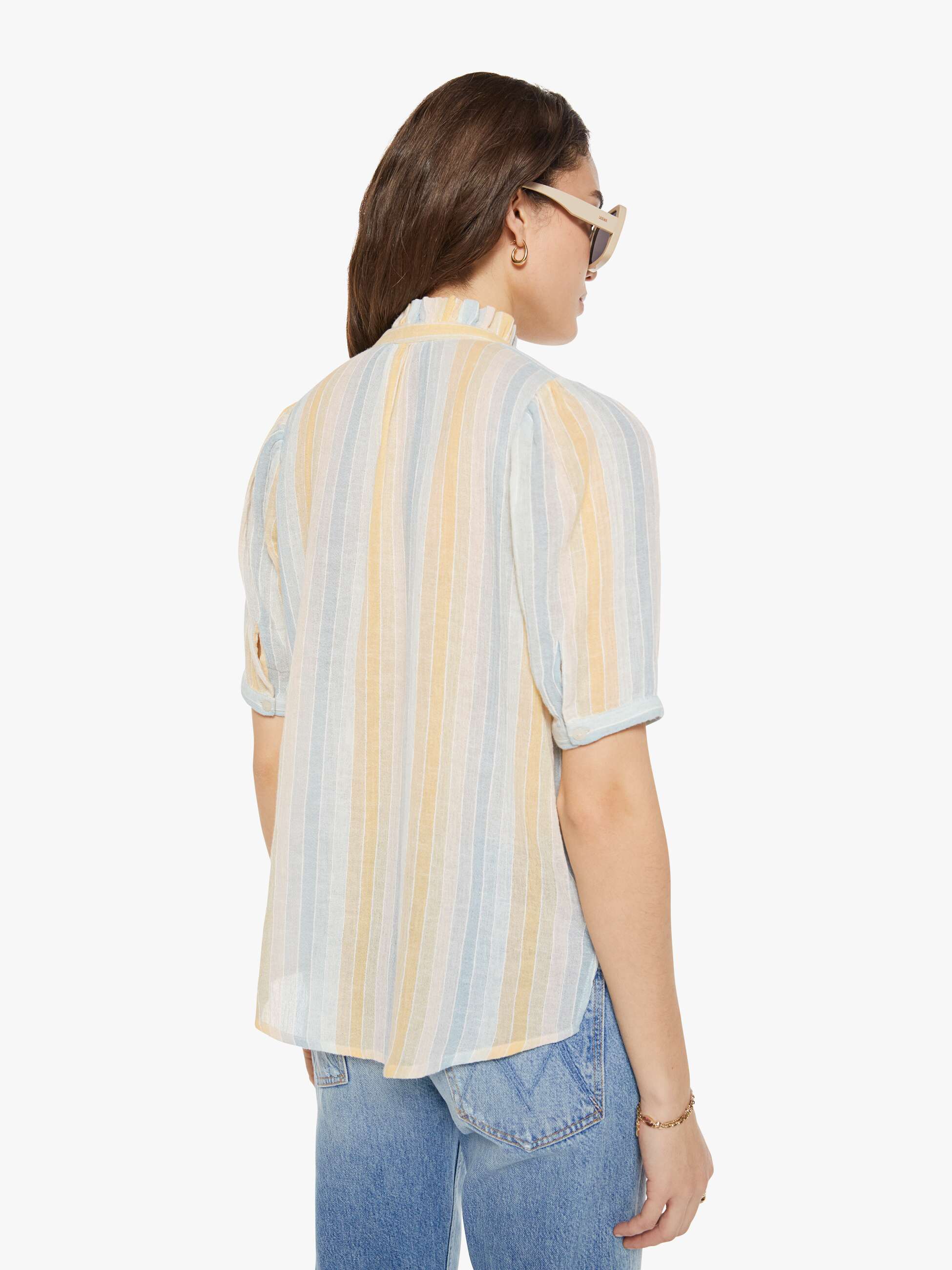 Women Alix of Bohemia Winnie Shirt | Mother Denim SUNWASH STRIPE
