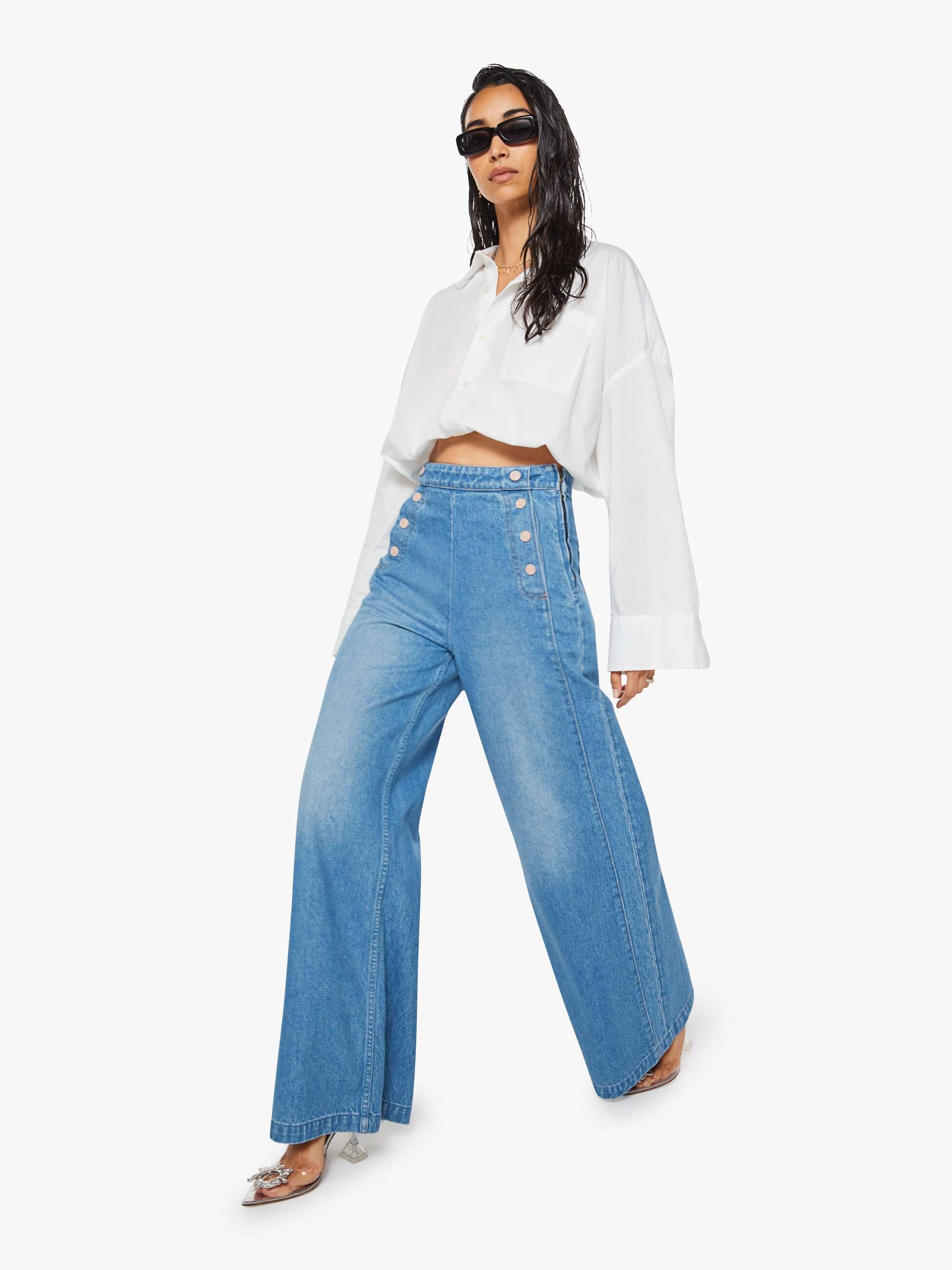 Women The Foxy Boxy | Mother Denim Hands Up