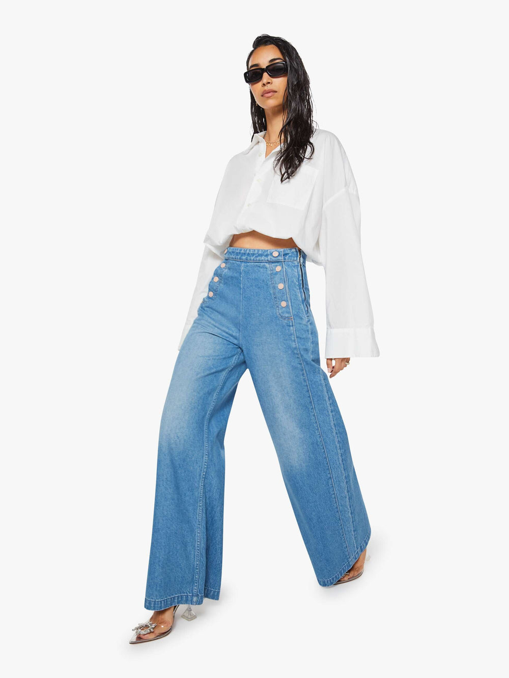 Women The Foxy Boxy | Mother Denim Hands Up