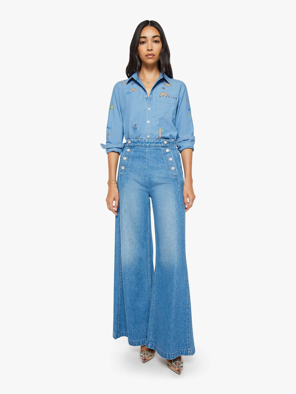 Women The Foxy Boxy | Mother Denim Hands Up