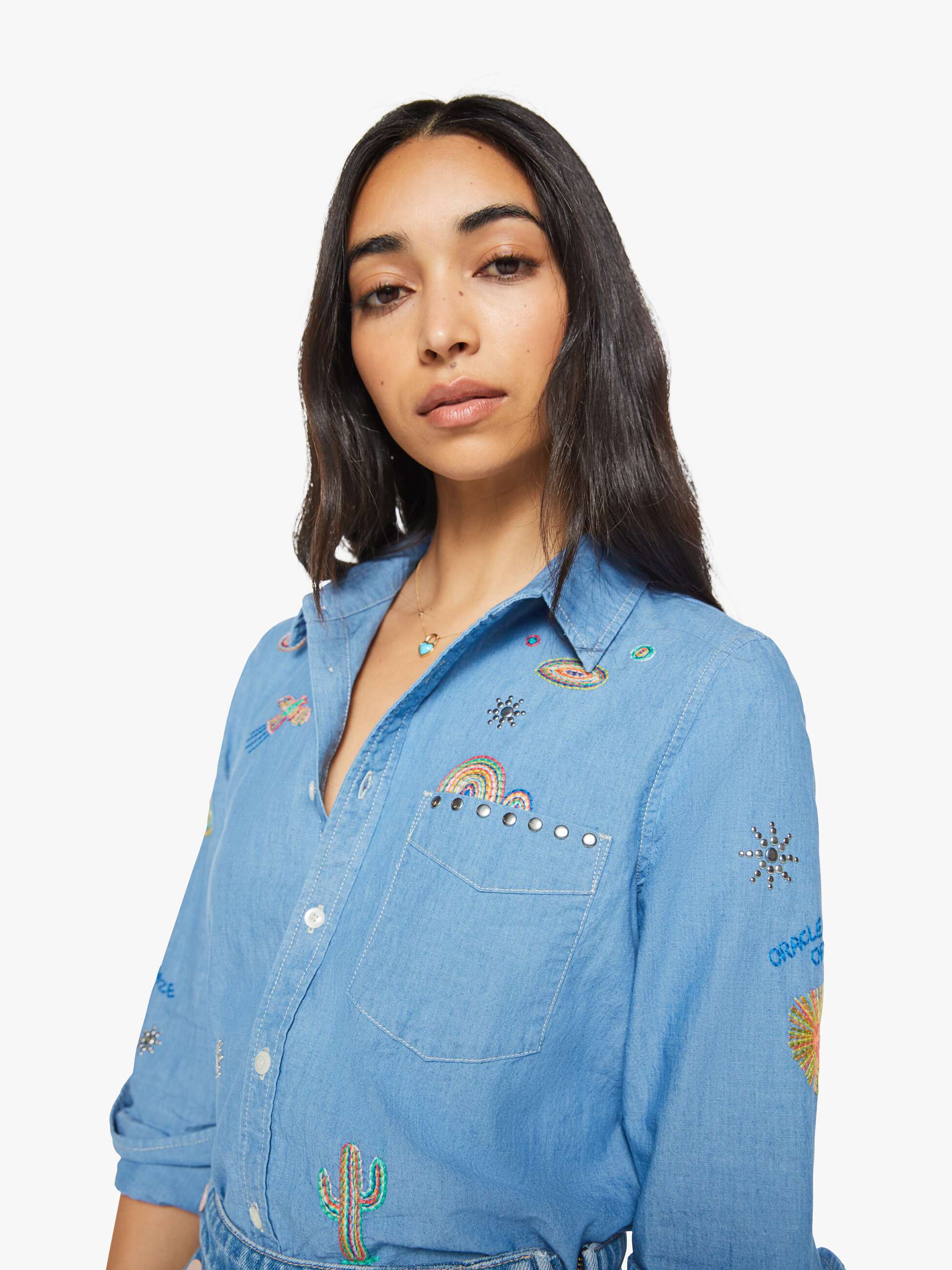 Women The Foxy Boxy | Mother Denim Hands Up
