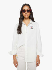 Women THE BESTIE OFFICE HOURS MERCI | Mother Denim White