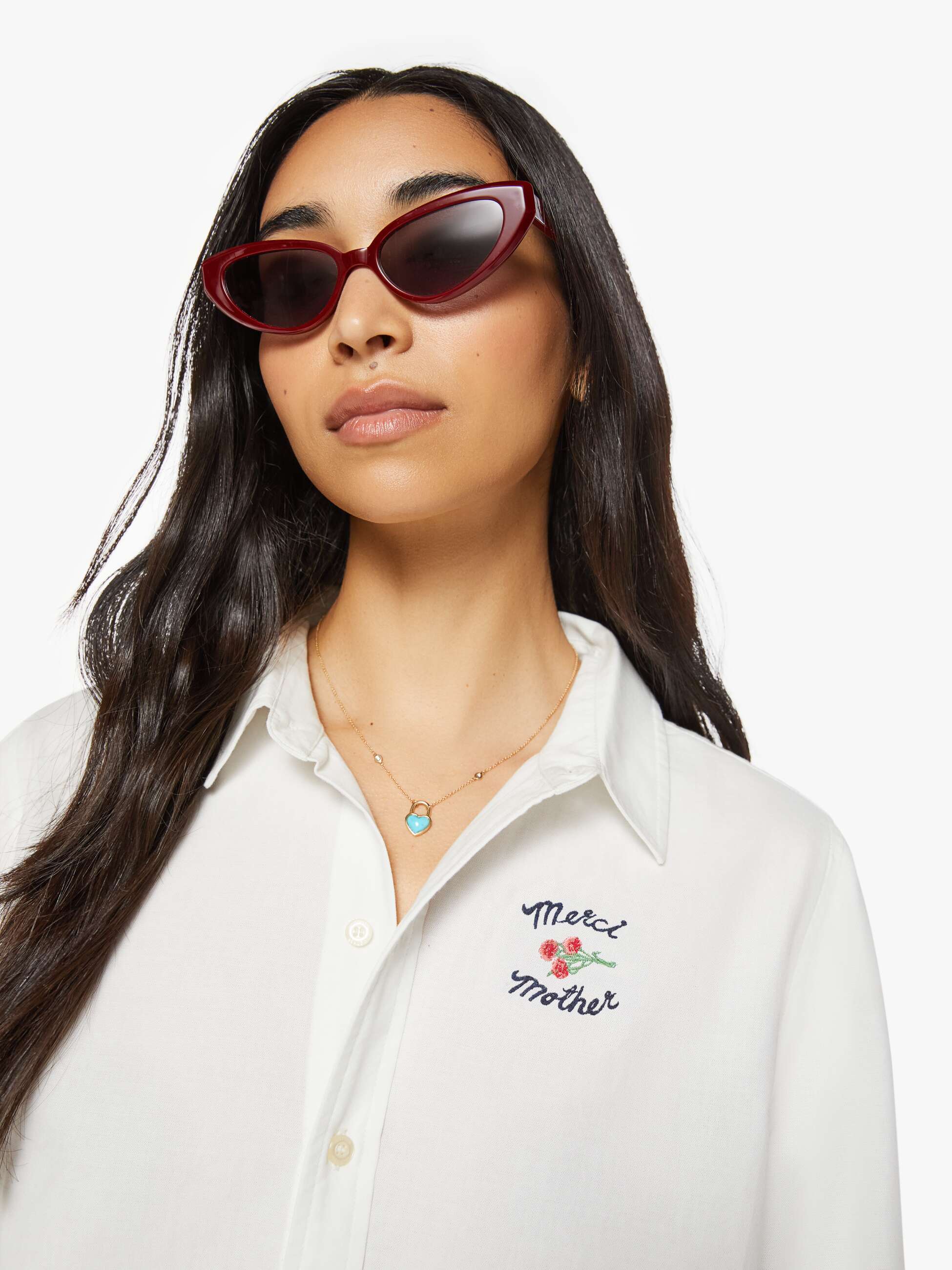 Women THE BESTIE OFFICE HOURS MERCI | Mother Denim White
