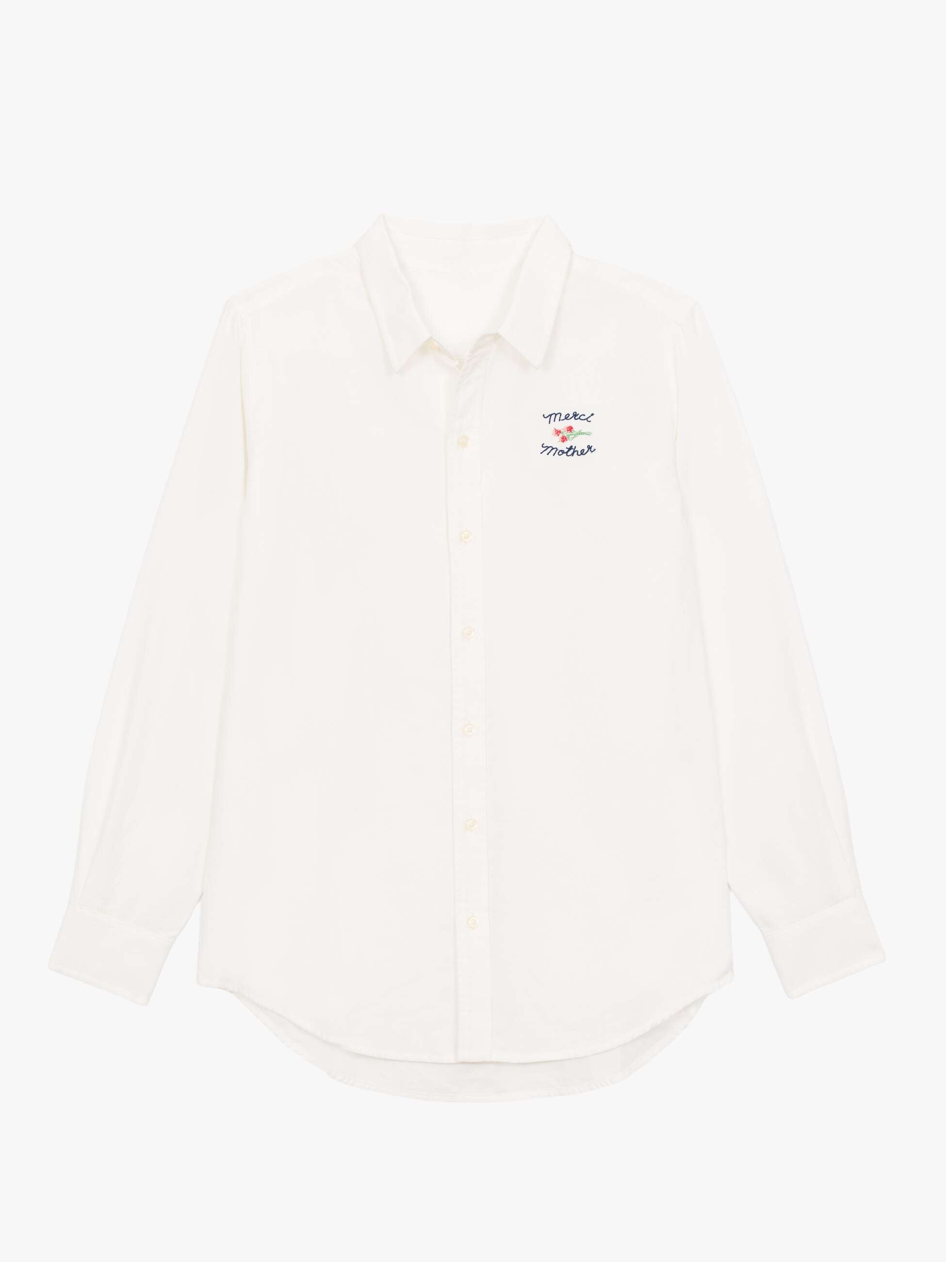 Women THE BESTIE OFFICE HOURS MERCI | Mother Denim White