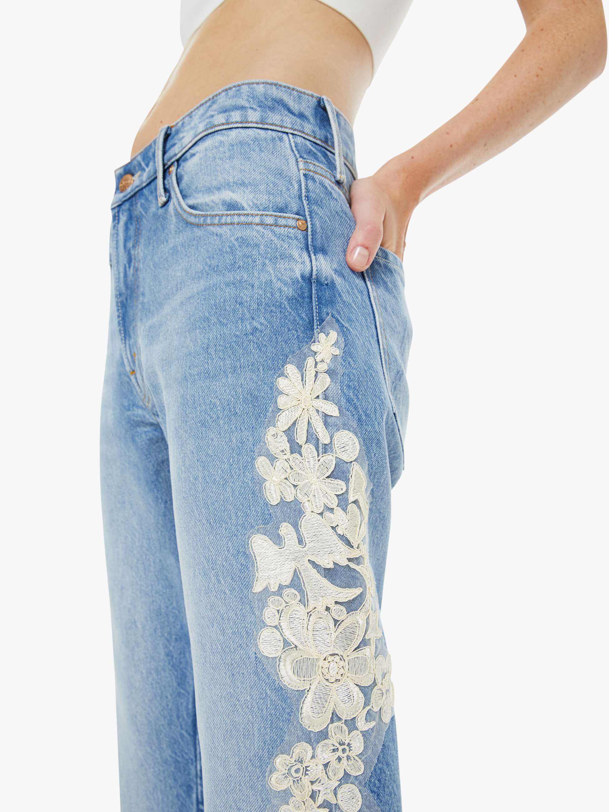 Women The Memory Lane Puff Sleeve | Mother Denim Early Bird