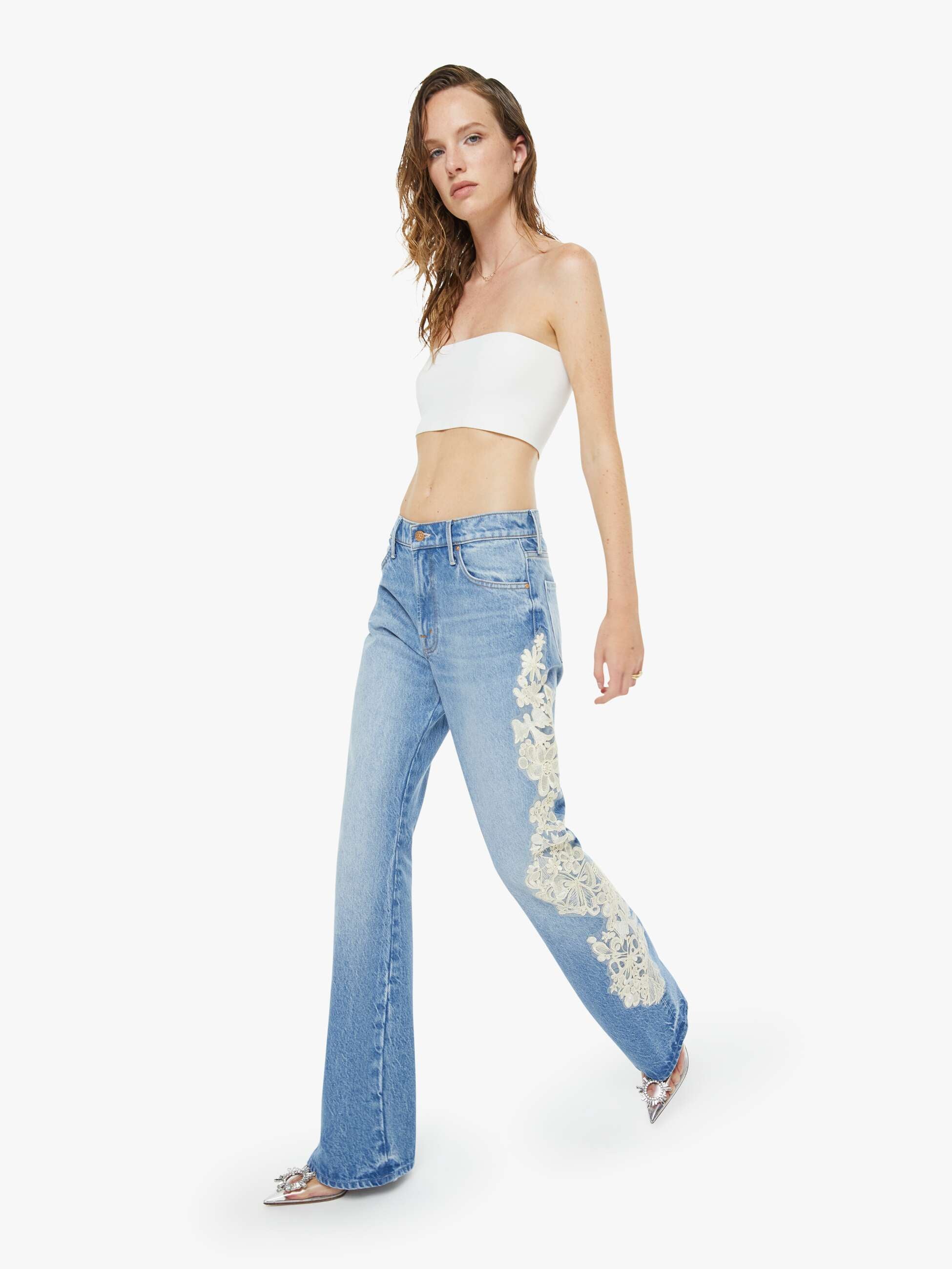 Women The Memory Lane Puff Sleeve | Mother Denim Early Bird