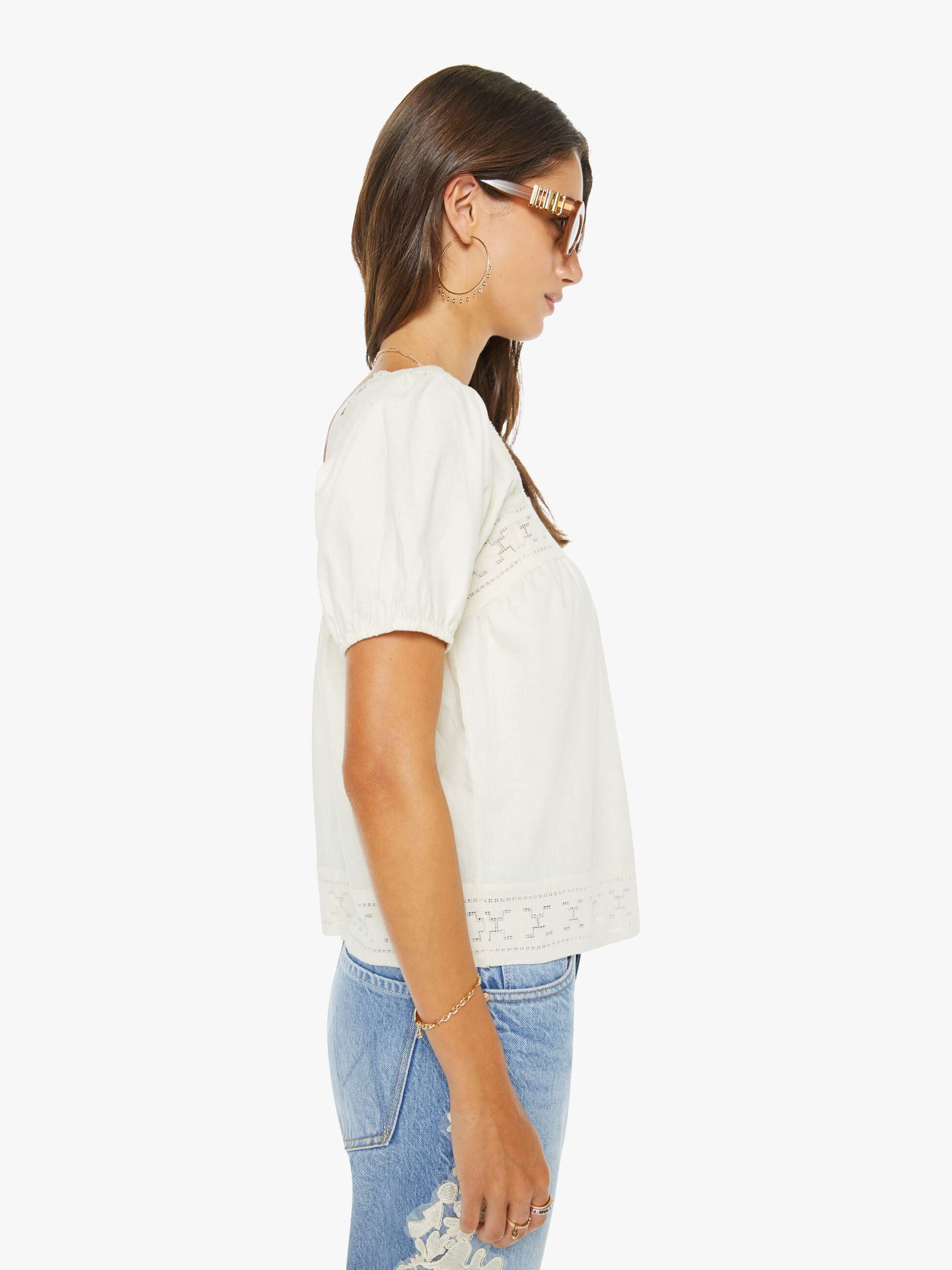 Women The Memory Lane Puff Sleeve | Mother Denim Early Bird