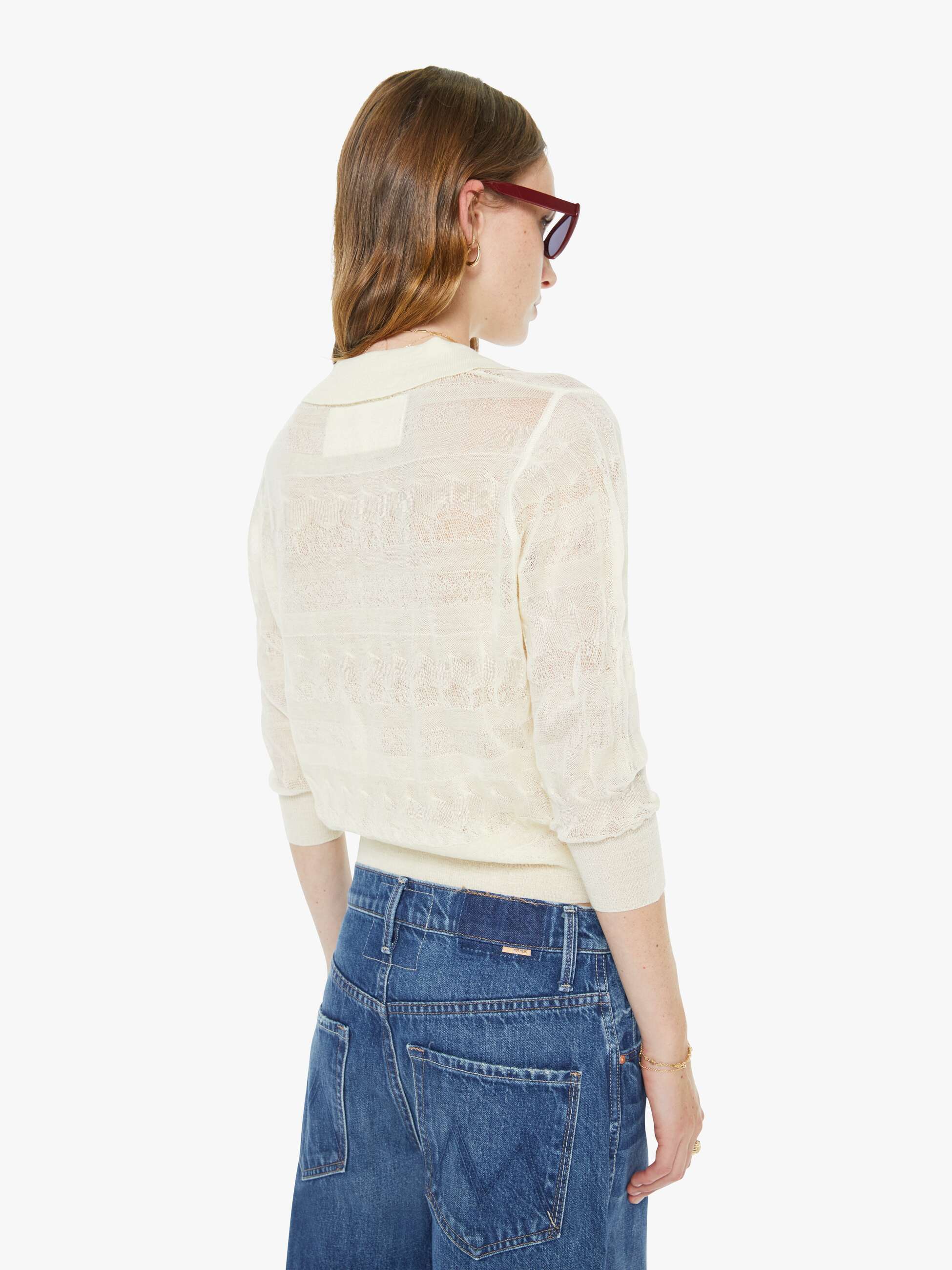 Women The Crop Raquette | Mother Denim Drop Shot
