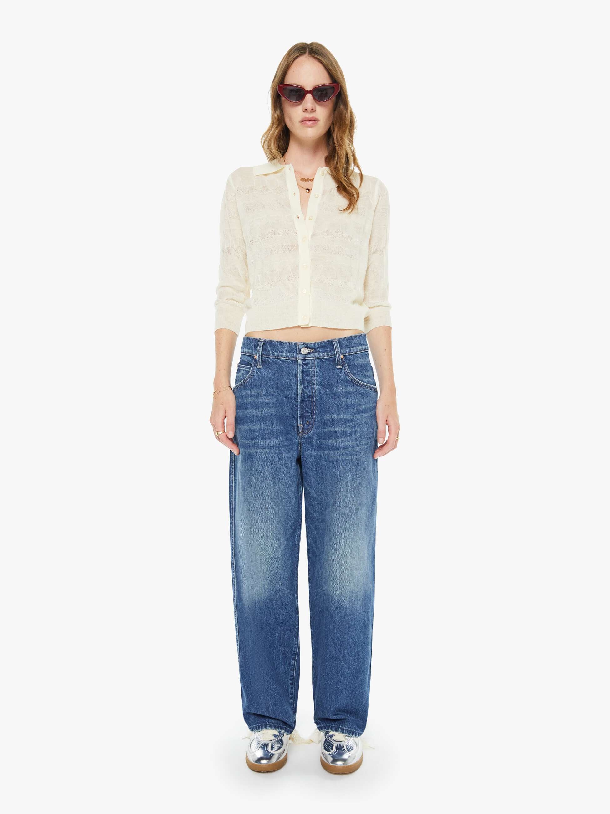 Women The Crop Raquette | Mother Denim Drop Shot