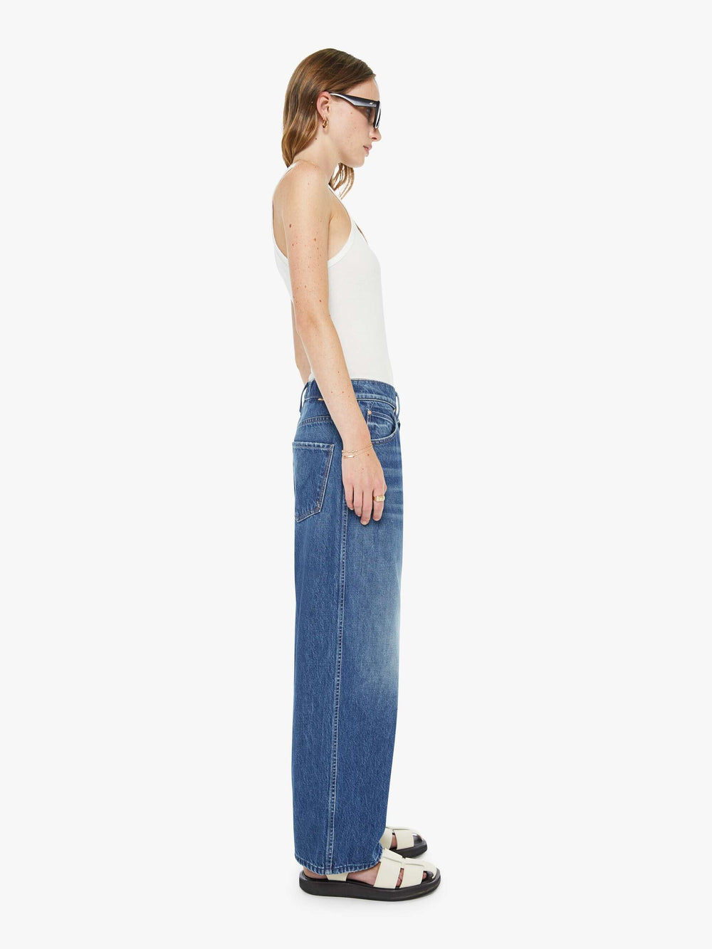 Women The Crop Raquette | Mother Denim Drop Shot
