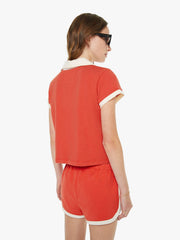 Women The Lace Up Match | Mother Denim Fiery Red