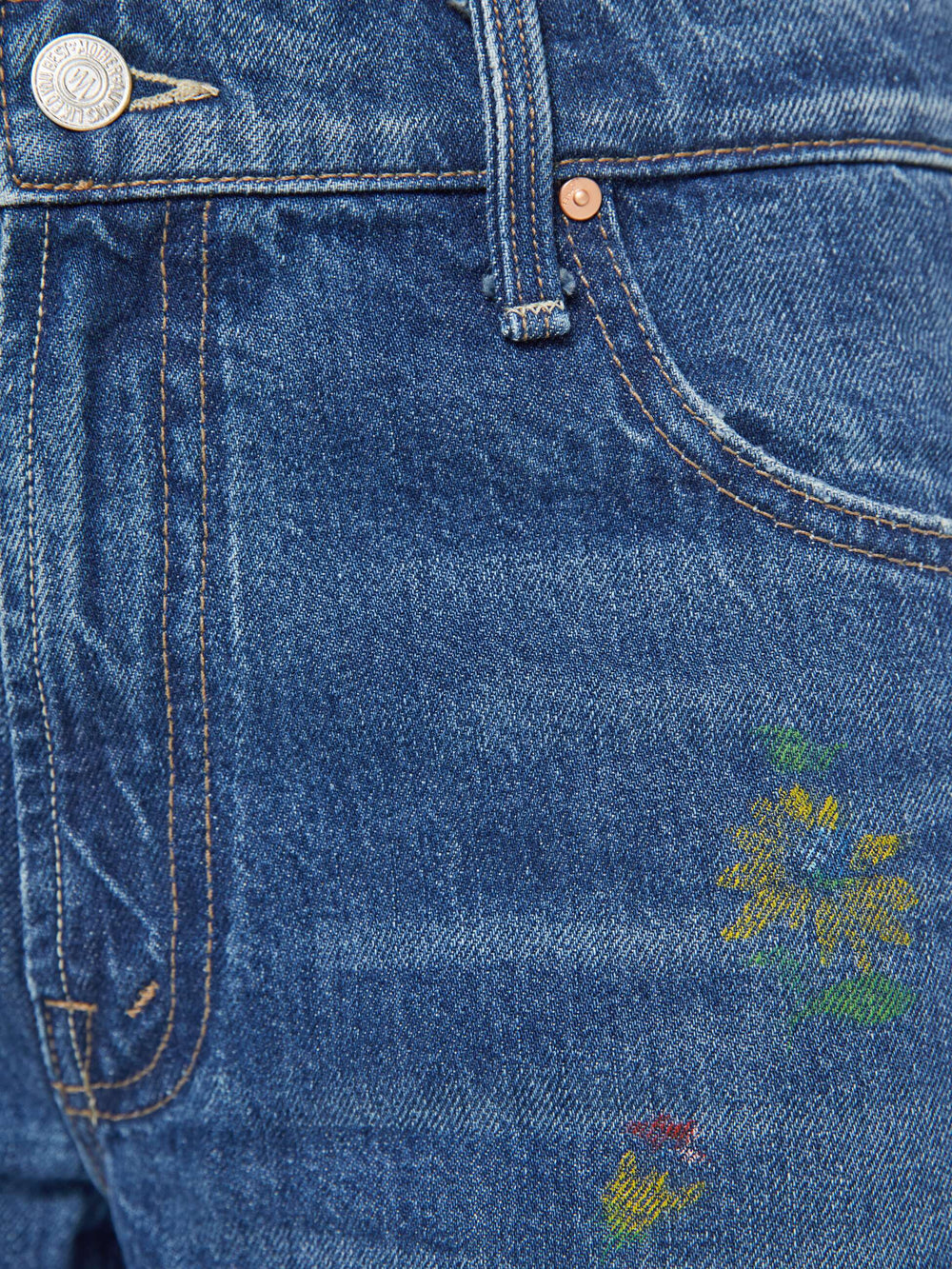 Women The Boxy Match | Mother Denim Tango Red And Cream