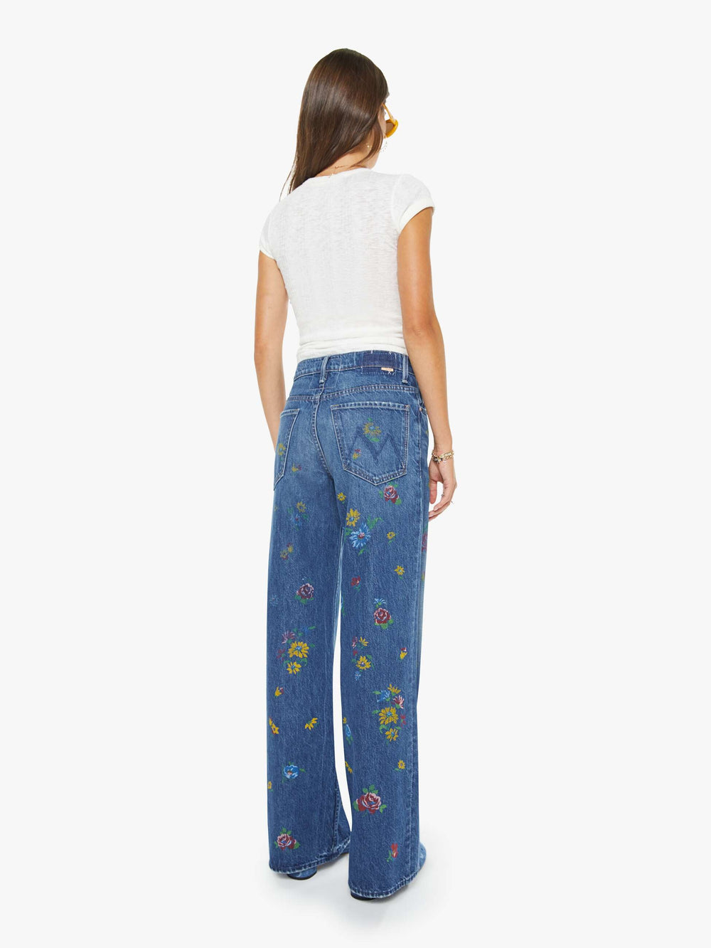 Women The Boxy Match | Mother Denim Tango Red And Cream