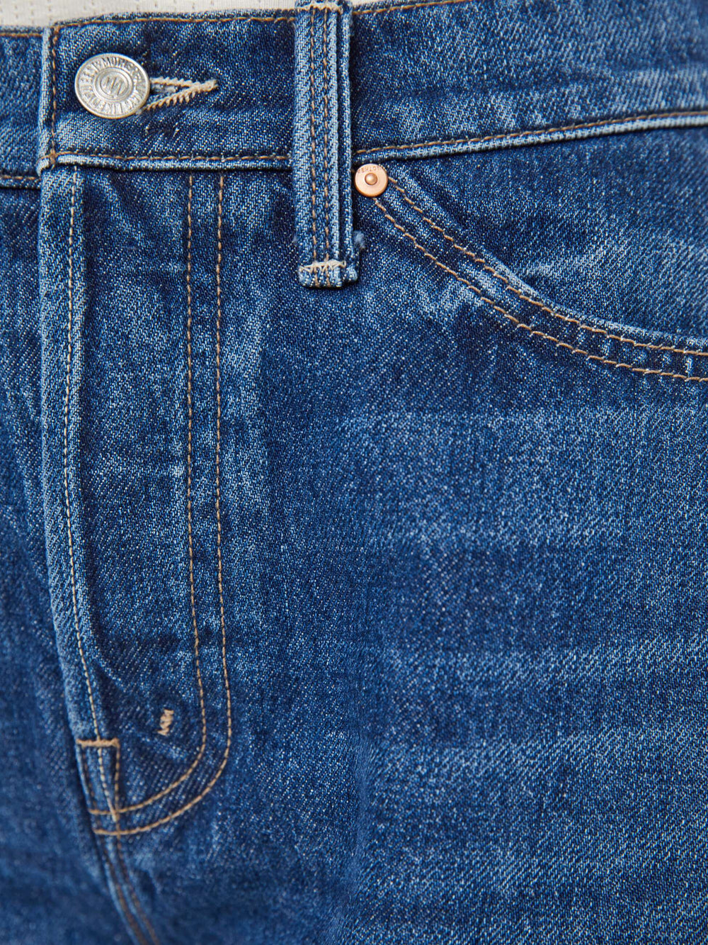 Women The Flutter Short Fray | Mother Denim Blue (Dark)