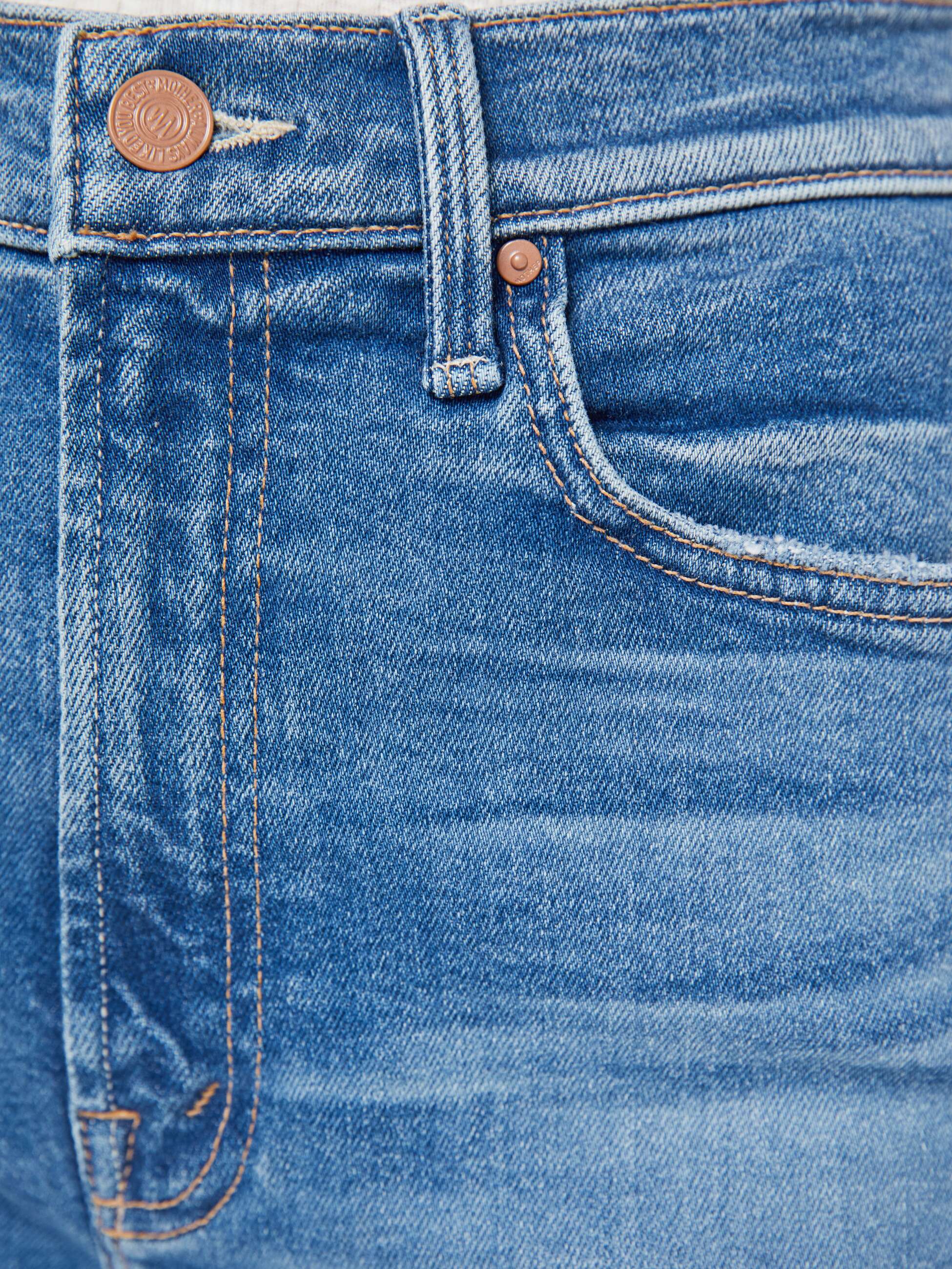 Women High Waisted Rider Bermuda Short Fray | Mother Denim Float My Boat