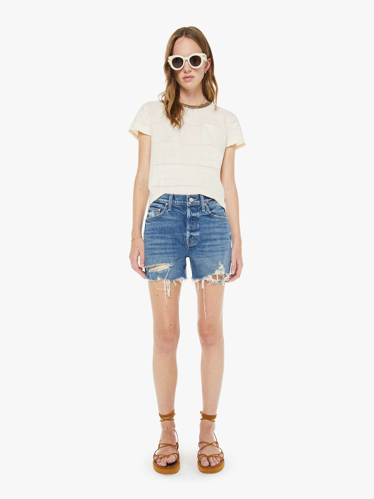 Women The Skipper Short N' Long Chew | Mother Denim Girls Just Want To Have Sun
