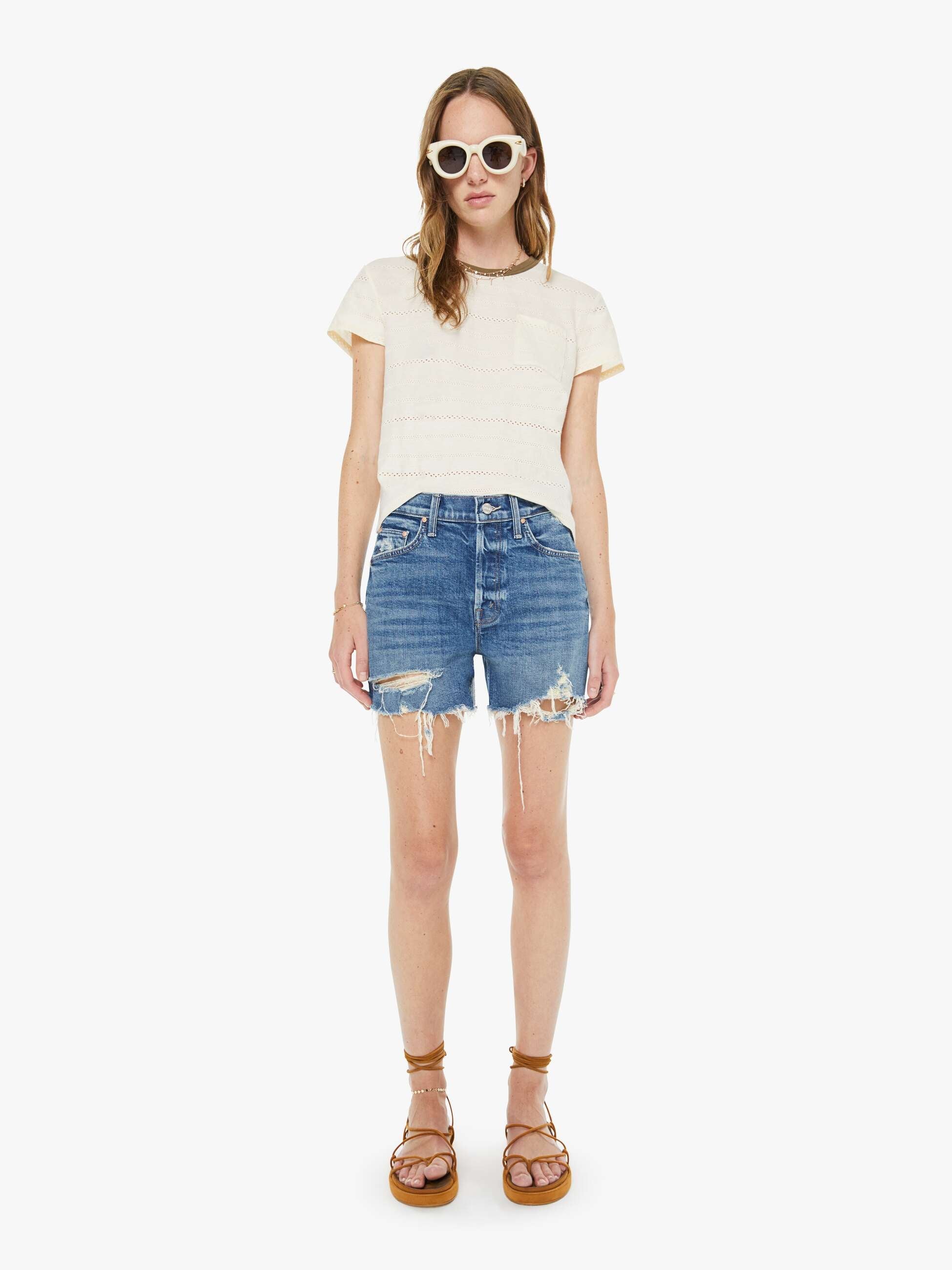 Women The Skipper Short N' Long Chew | Mother Denim Girls Just Want To Have Sun