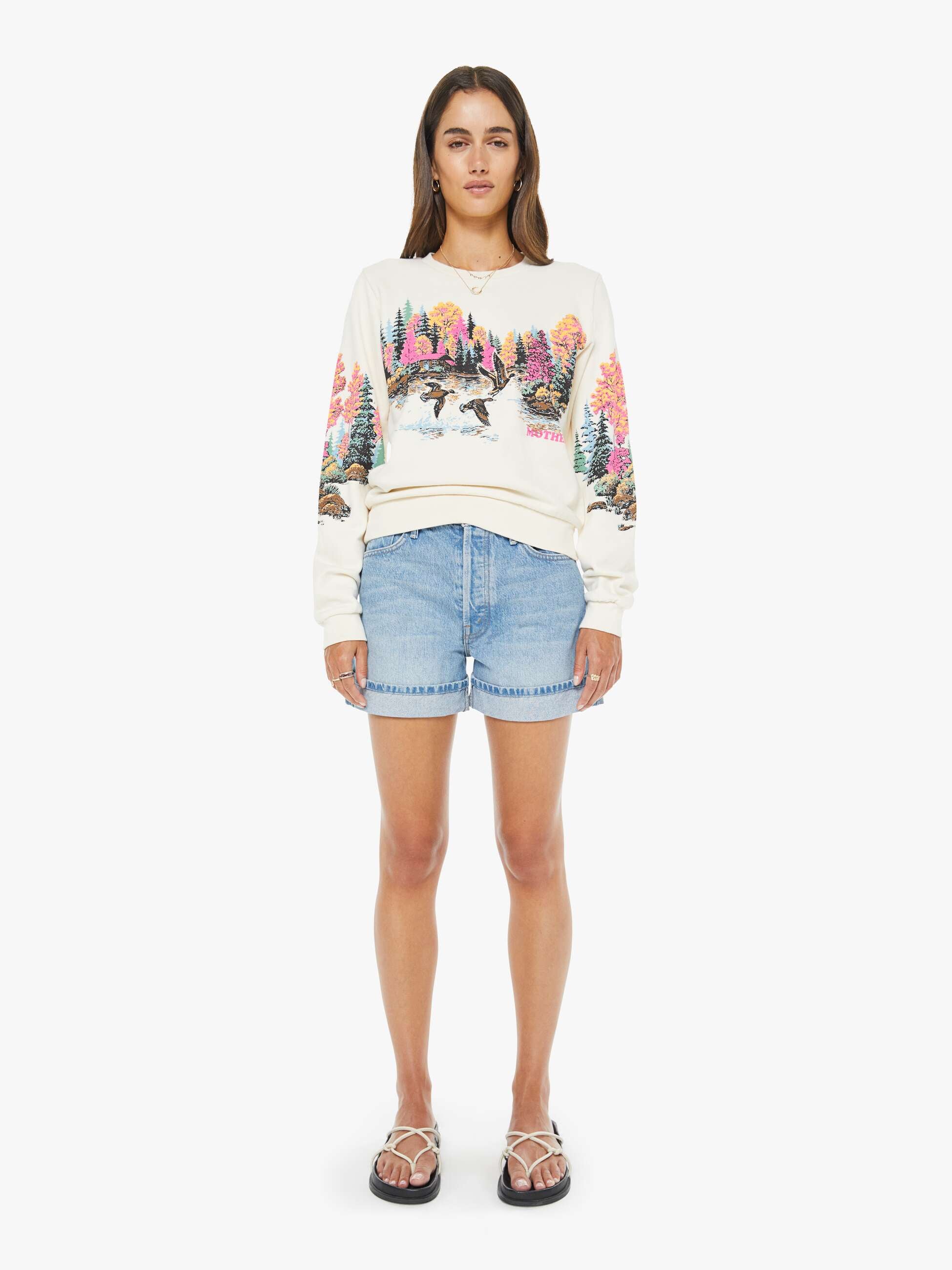 Women SNACKS! The Culotte Cuffed Short | Mother Denim BYOB