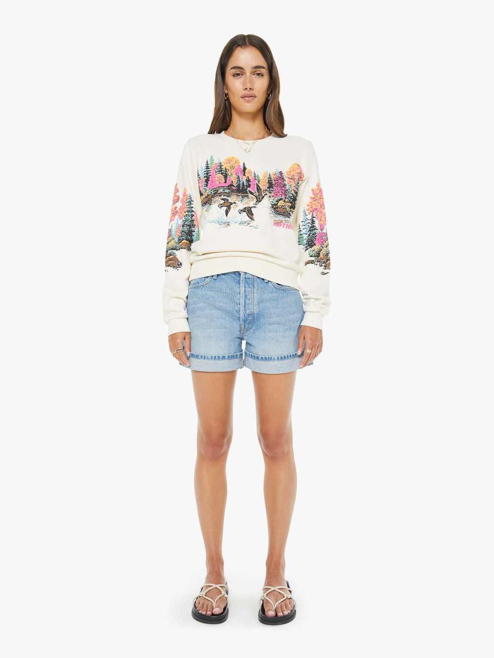 Women SNACKS! The Culotte Cuffed Short | Mother Denim BYOB