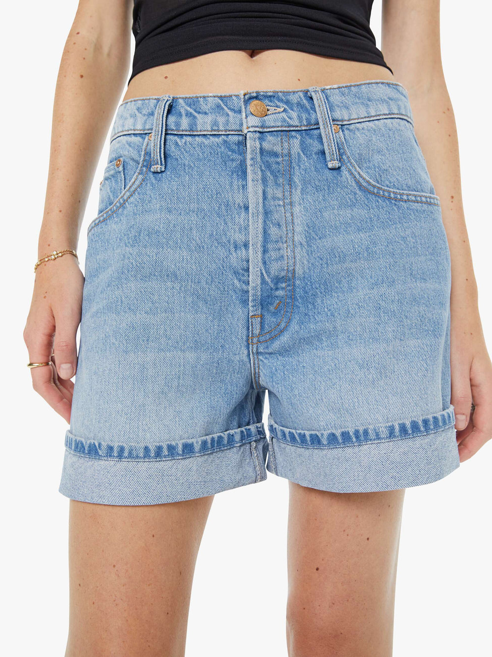 Women SNACKS! The Culotte Cuffed Short | Mother Denim BYOB