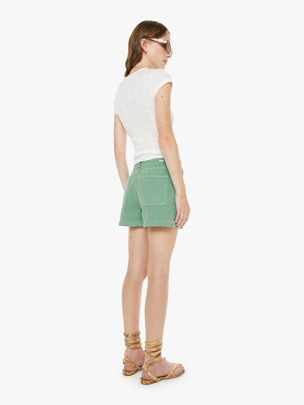 Women The Detour Short | Mother Denim Creme De Menthe