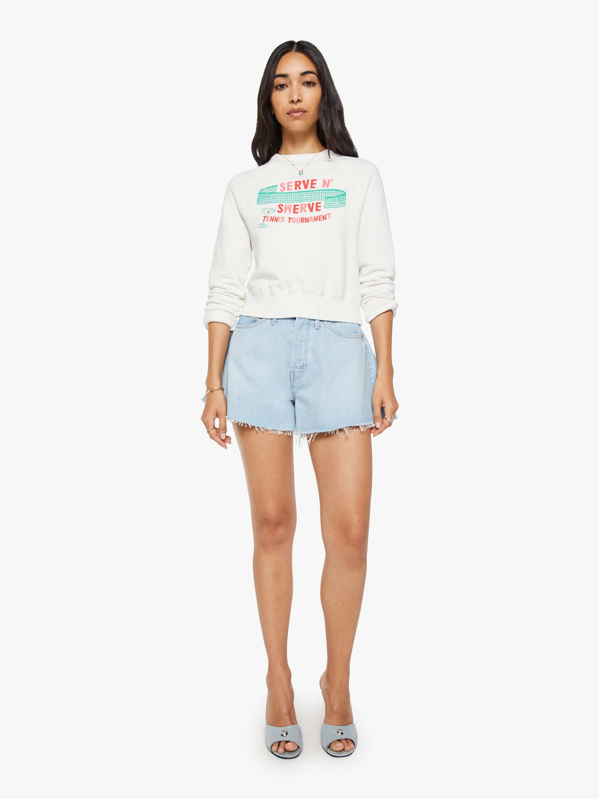 Women The Flutter Short Fray | Mother Denim Shaken Not Stirred